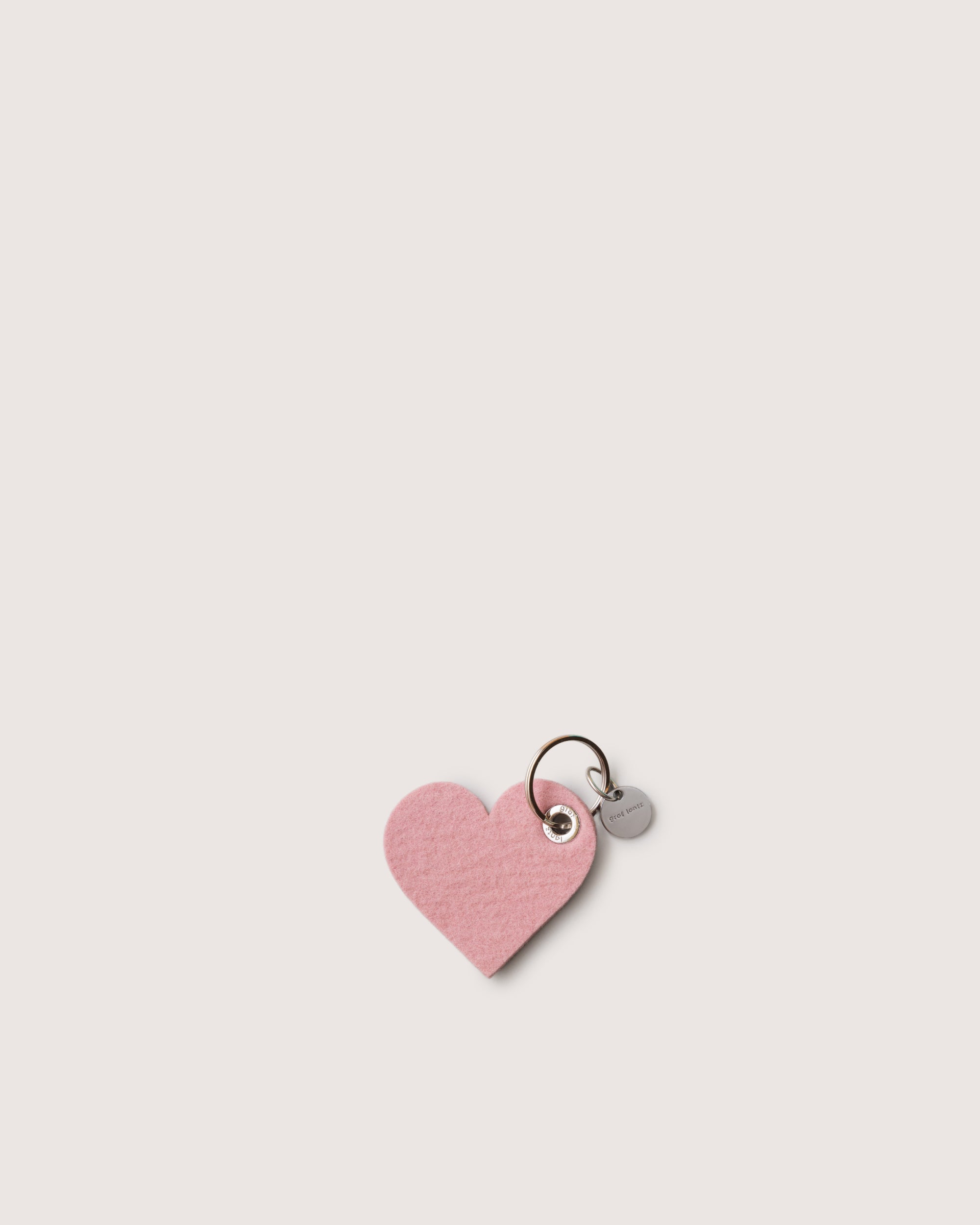 Merino Wool Heart Key Fob