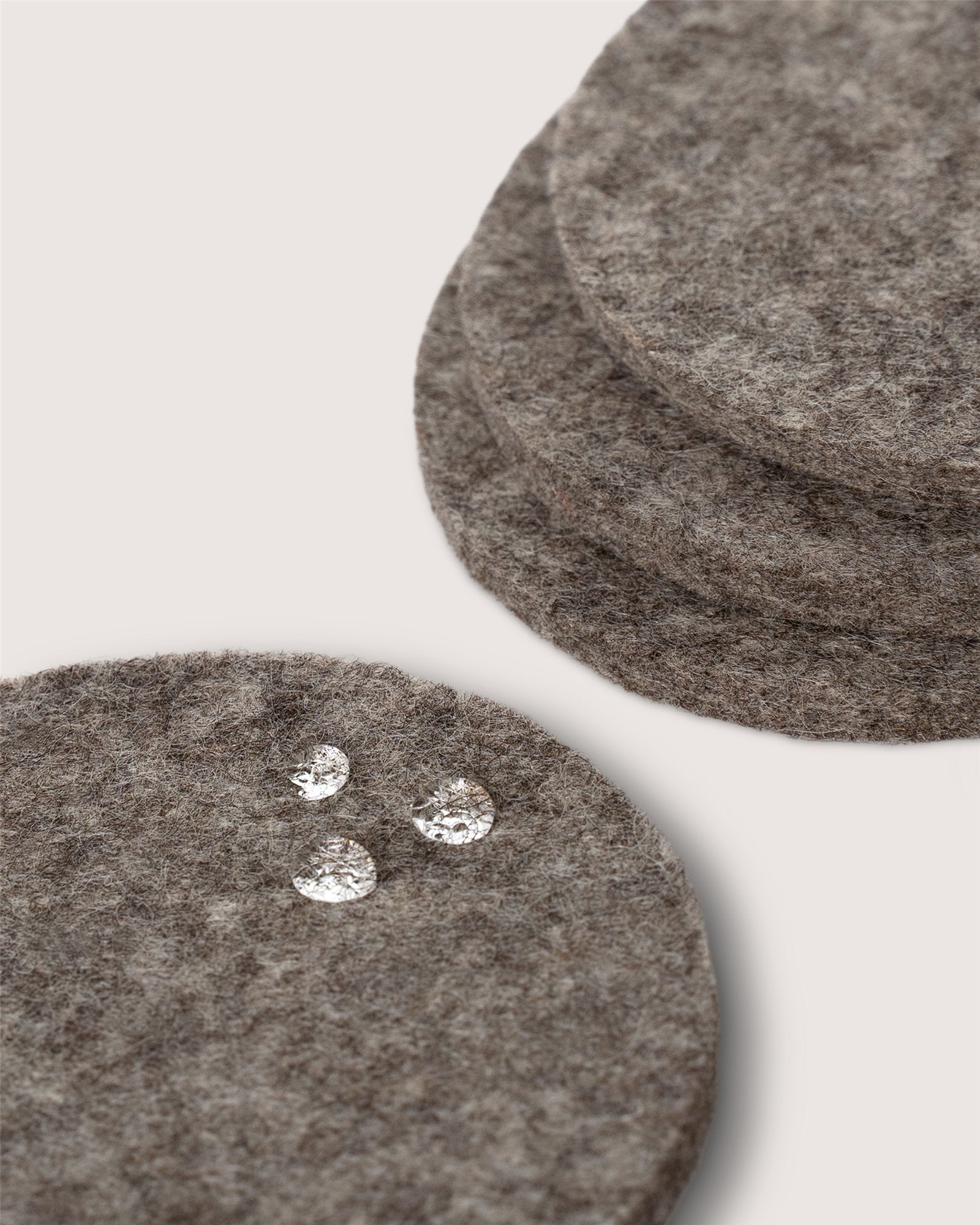 Bierfilzl Merino Wool Round Coaster Solid 4 Pack
