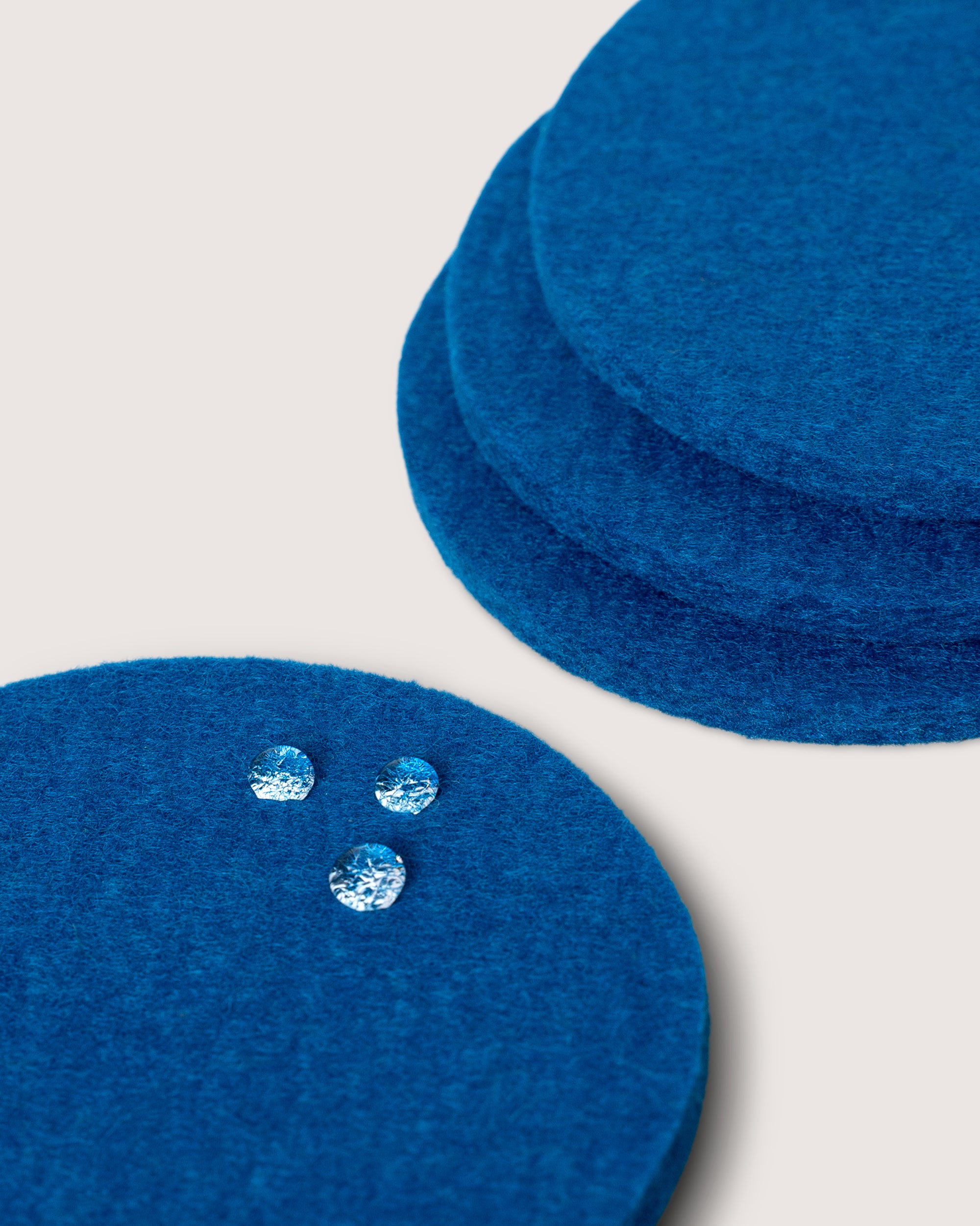 Bierfilzl Merino Wool Round Coaster Solid 4 Pack