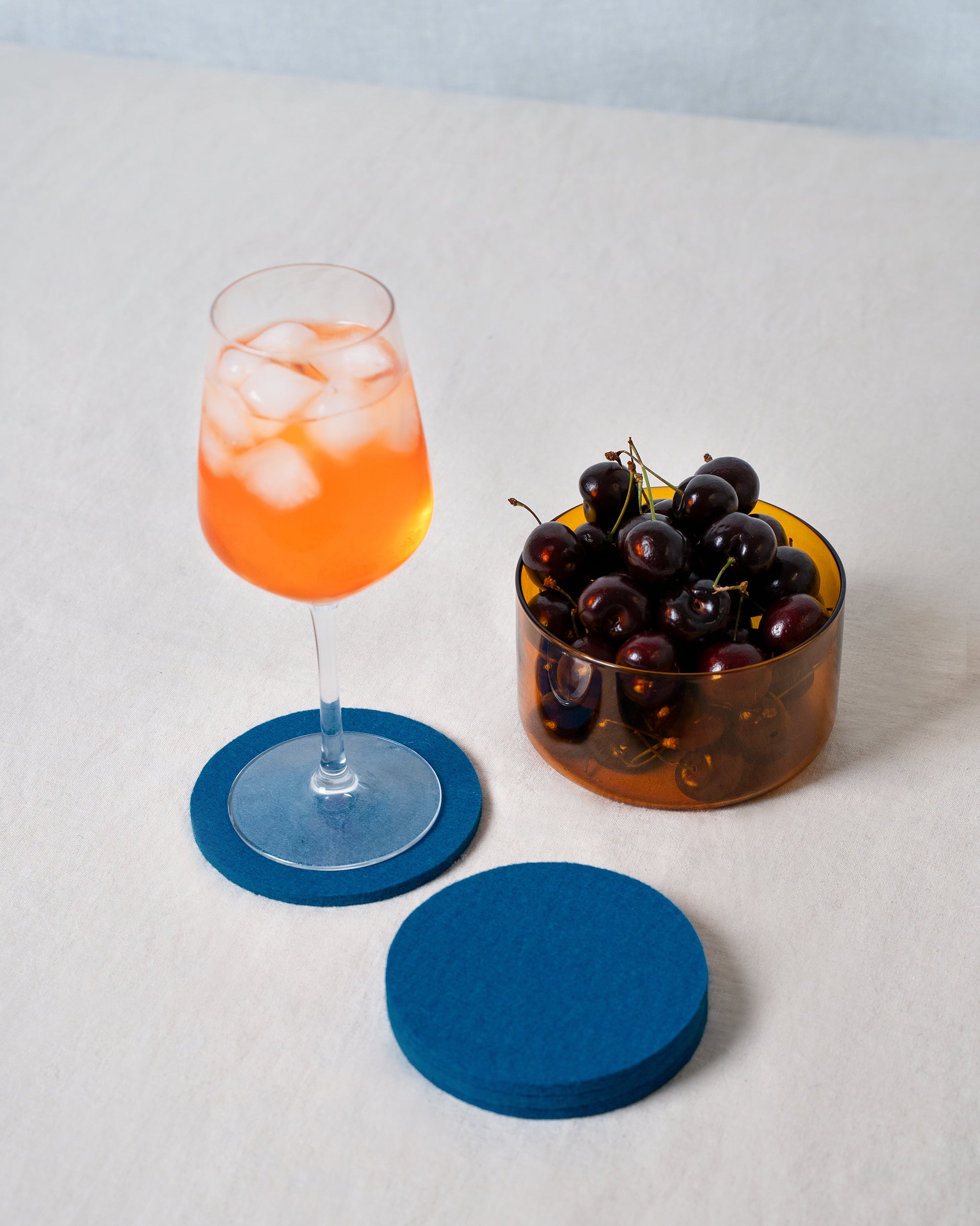 Bierfilzl Merino Wool Round Coaster Solid 4 Pack
