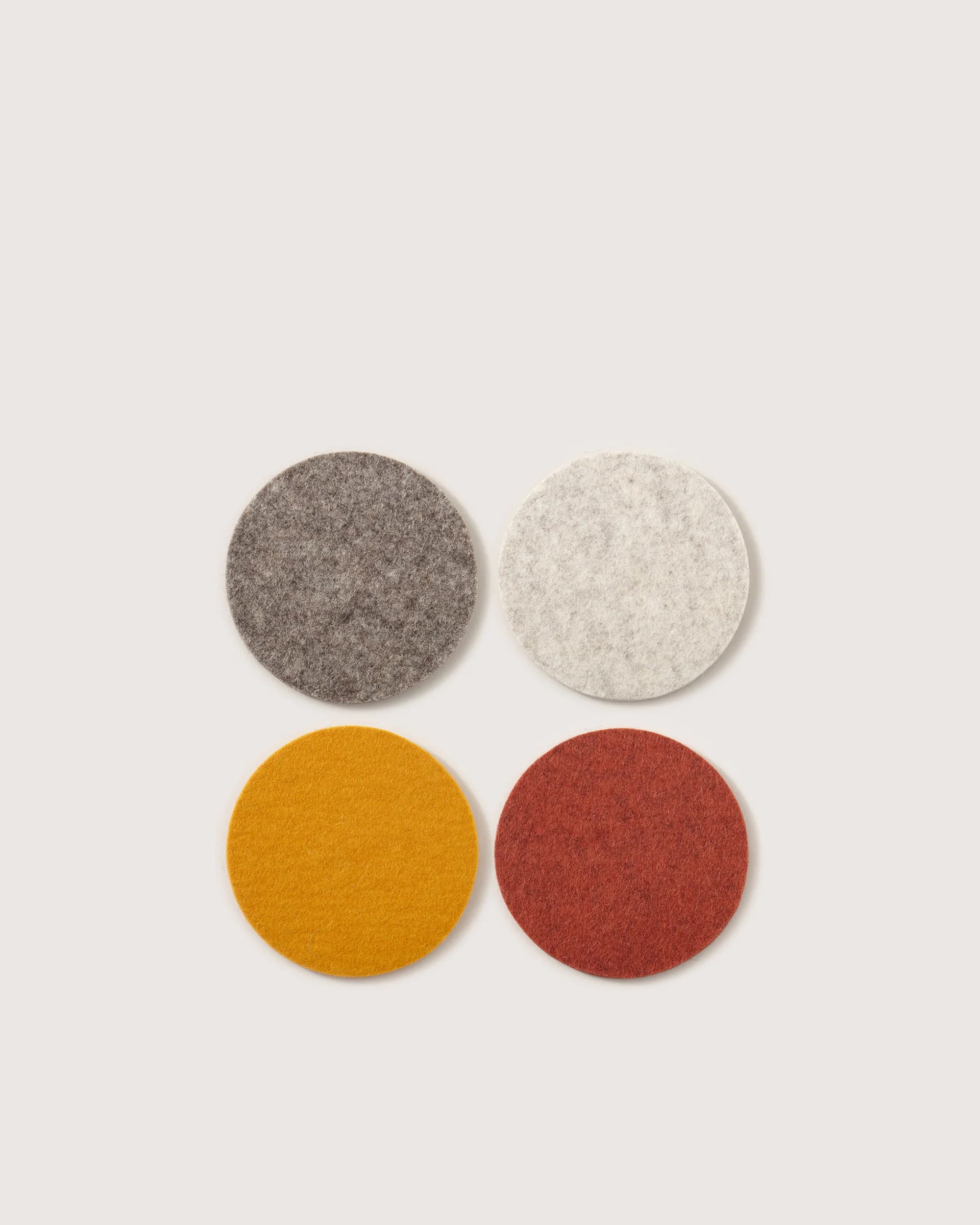 Bierfilzl Merino Wool Round Coaster Multi 4 Pack