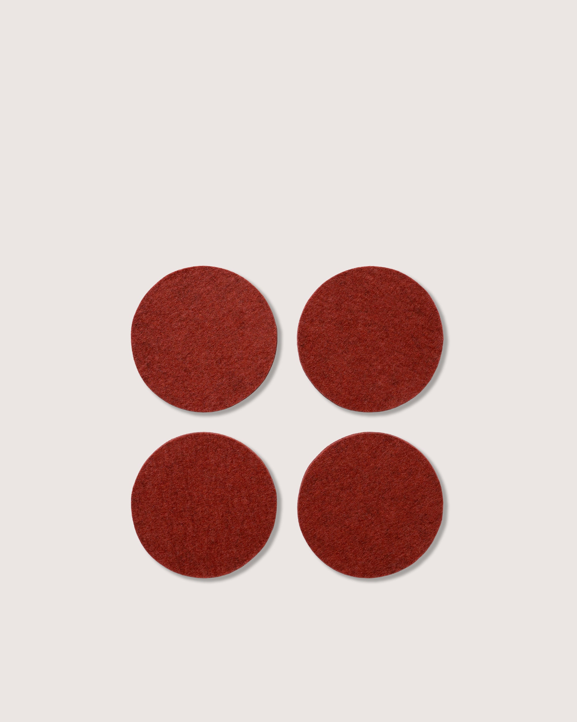 Bierfilzl Merino Wool Round Coaster Solid 4 Pack