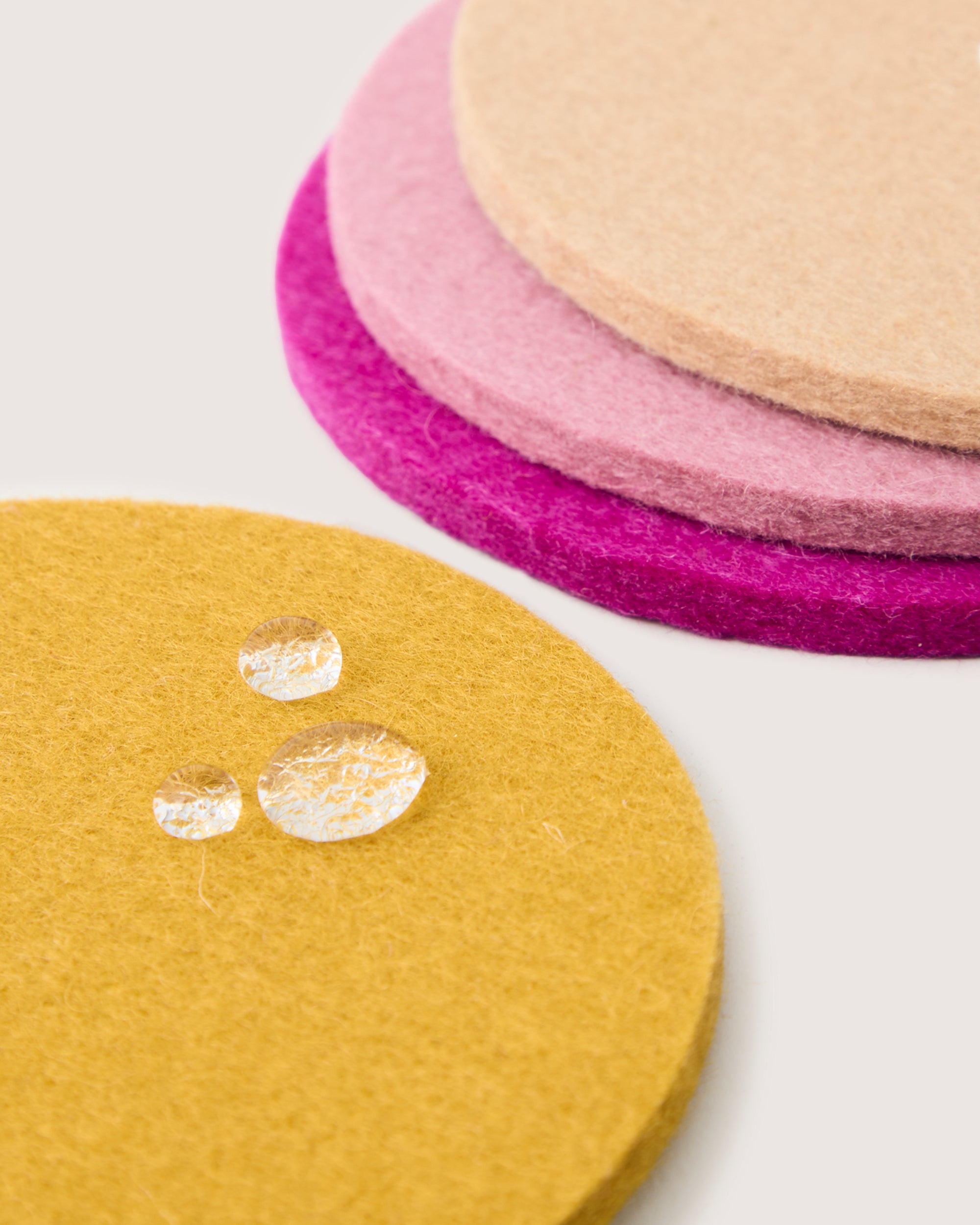 Bierfilzl Merino Wool Round Coaster Multi 4 Pack — Final Sale