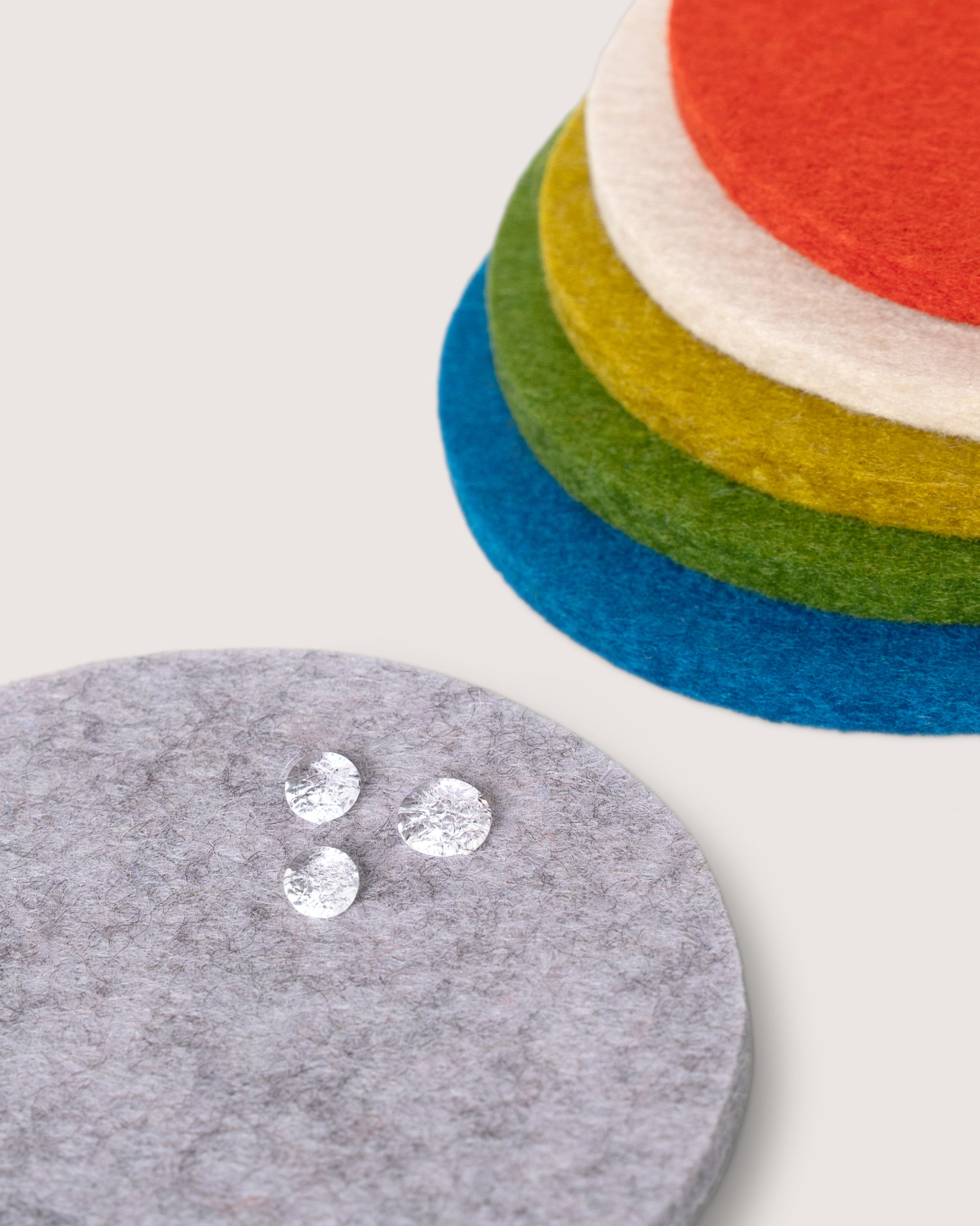 Bierfilzl Merino Wool Round Coaster Multi 6 Pack