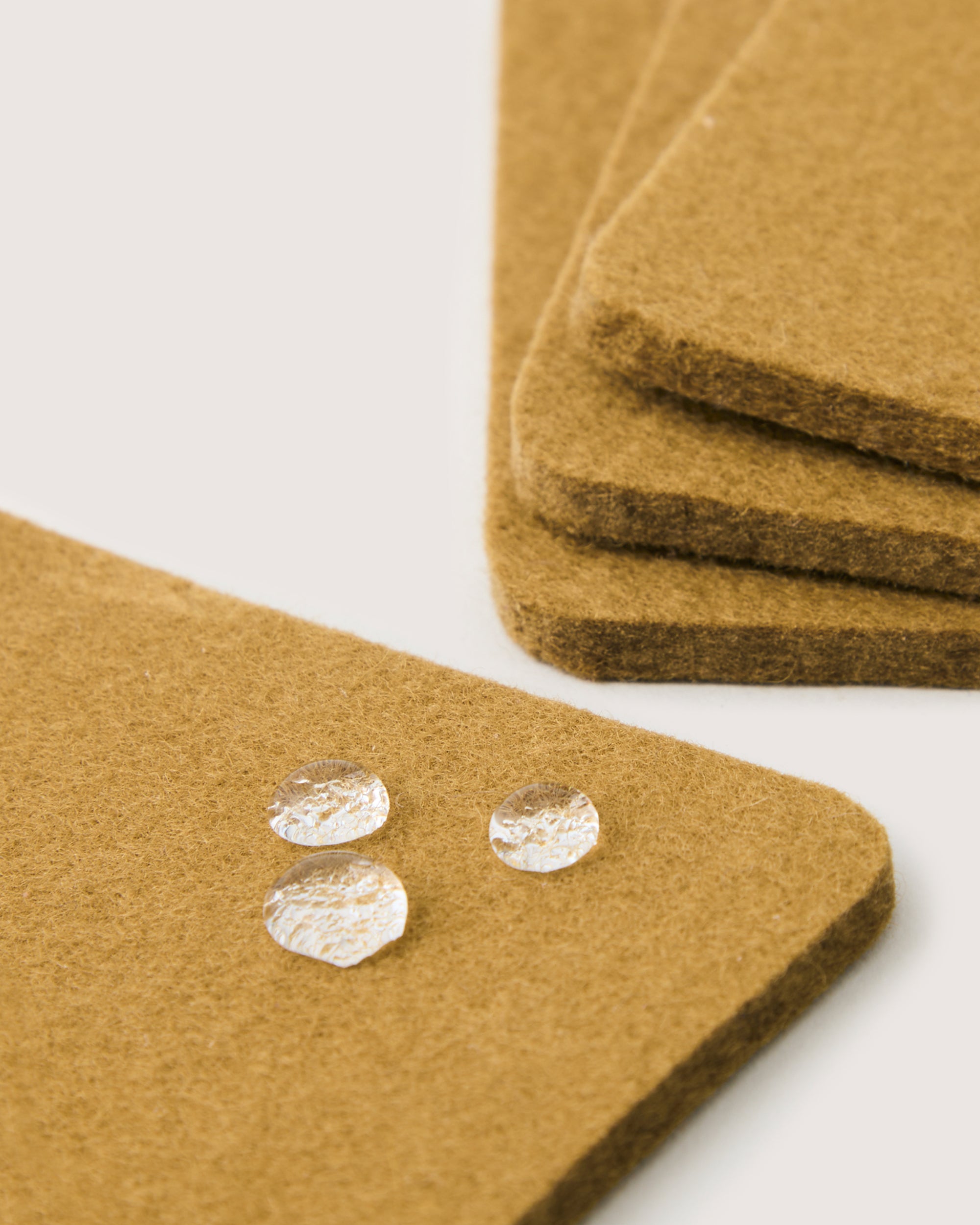 Bierfilzl Merino Wool Square Coaster Solid 4 Pack