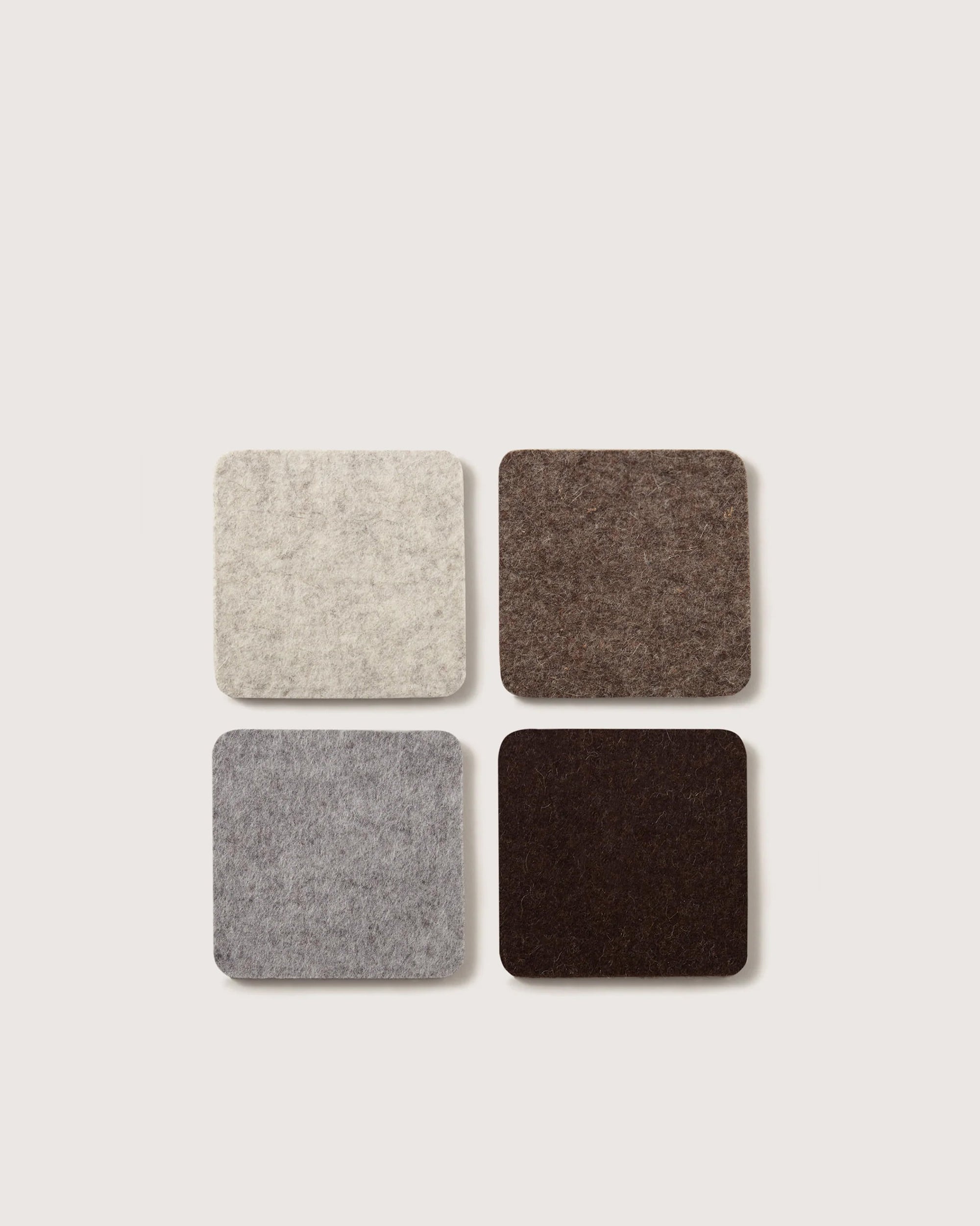 Bierfilzl Merino Wool Square Coaster Multi 4 Pack