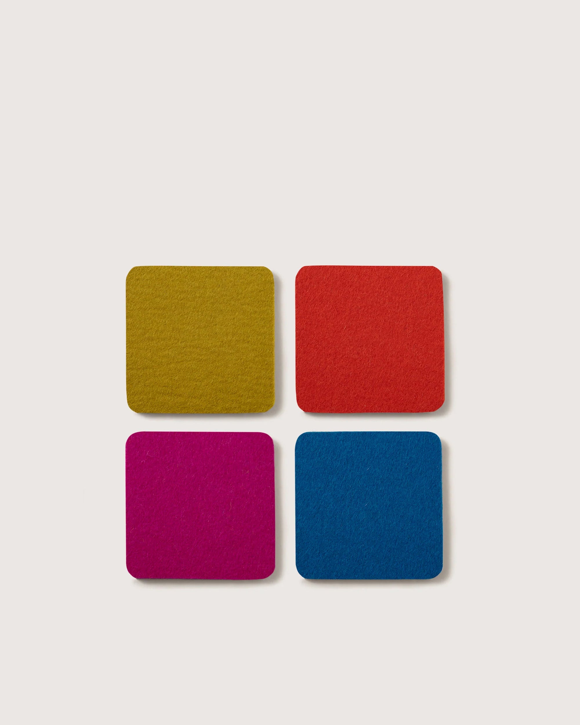 Bierfilzl Merino Wool Square Coaster Multi 4 Pack
