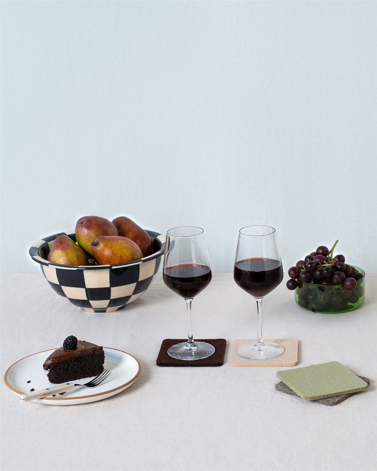 Bierfilzl Merino Wool Square Coaster Multi 4 Pack
