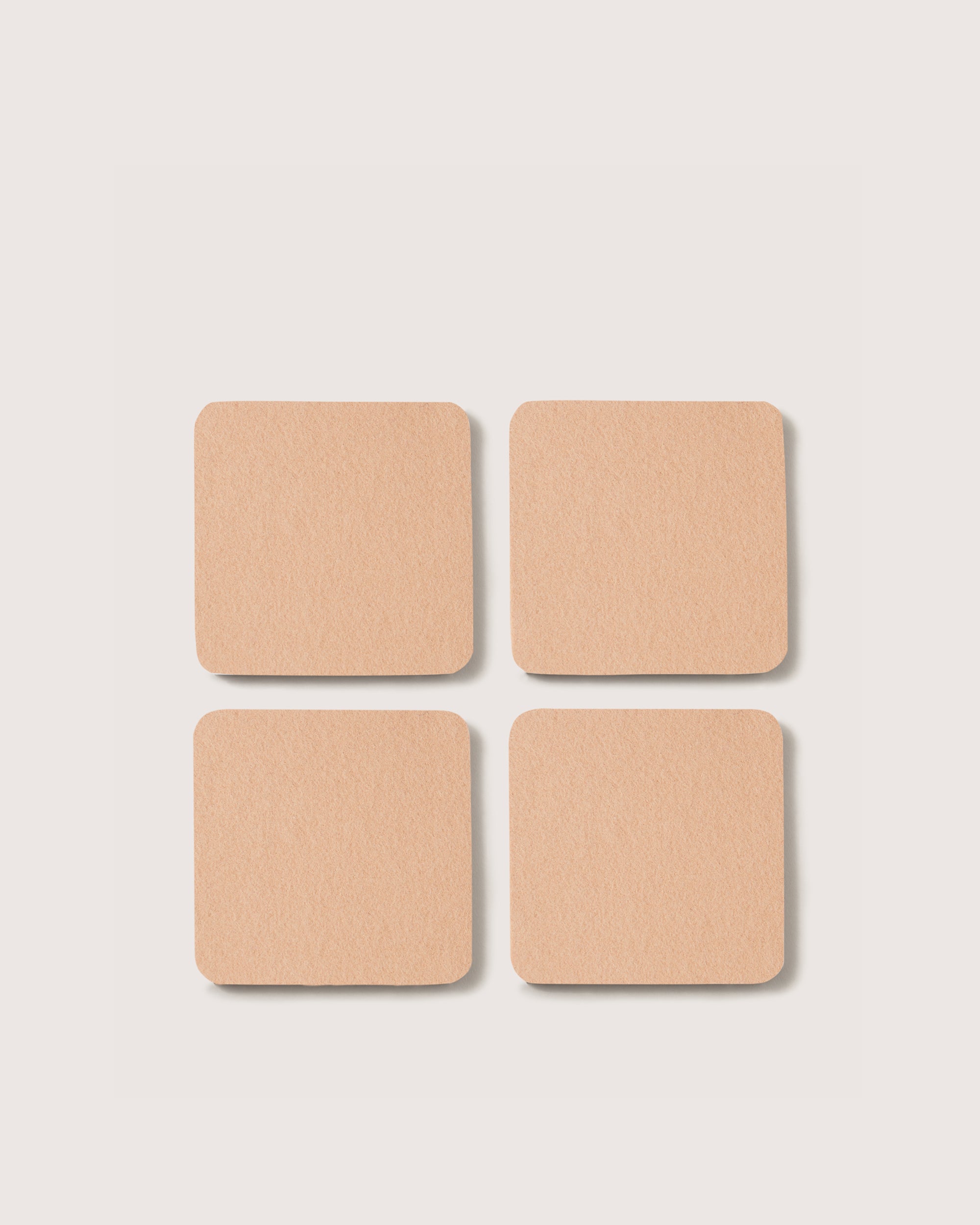 Bierfilzl Merino Wool Square Coaster Solid 4 Pack