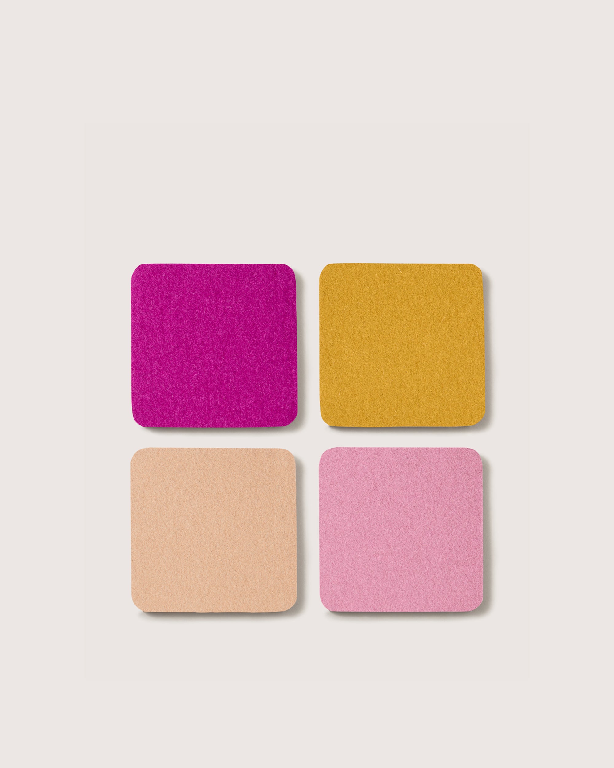 Bierfilzl Merino Wool Square Coaster Multi 4 Pack — Final Sale