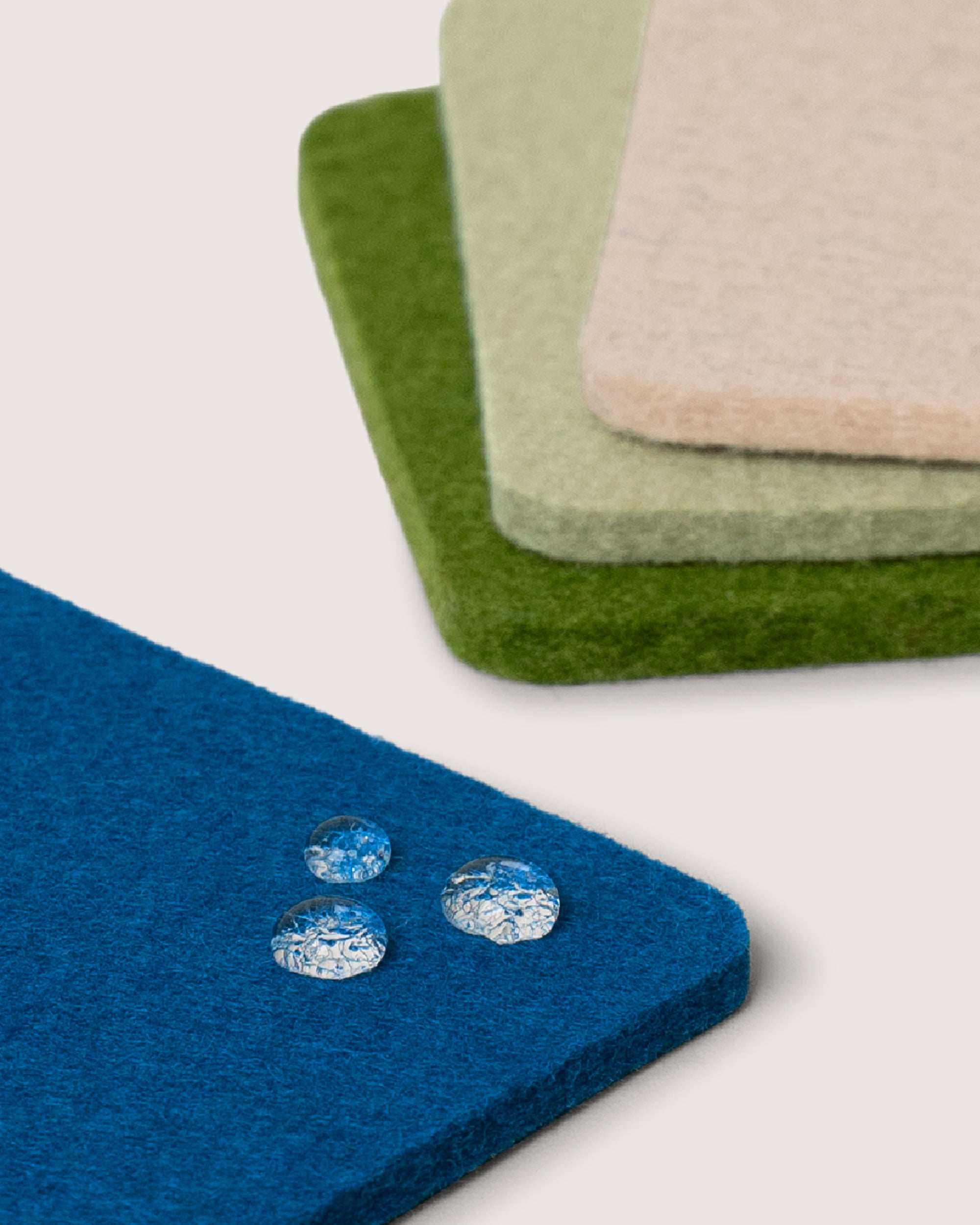 Bierfilzl Merino Wool Square Coaster Multi 4 Pack