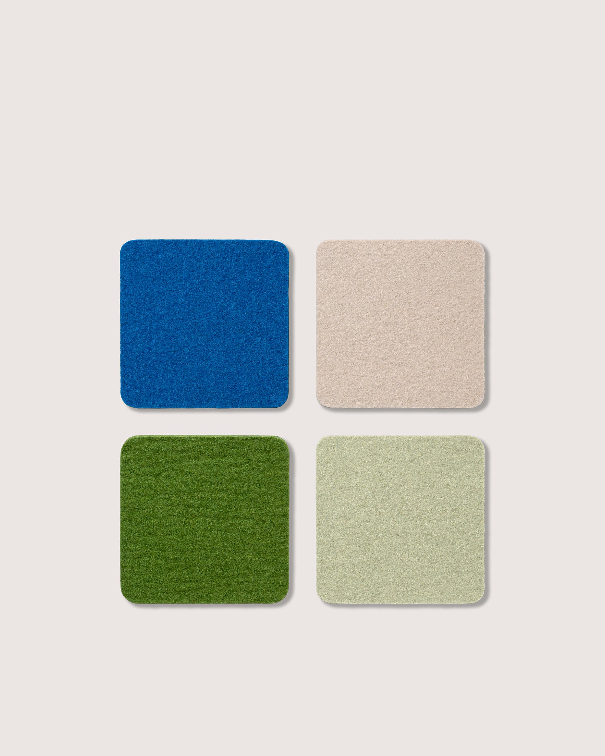 Bierfilzl Merino Wool Square Coaster Multi 4 Pack