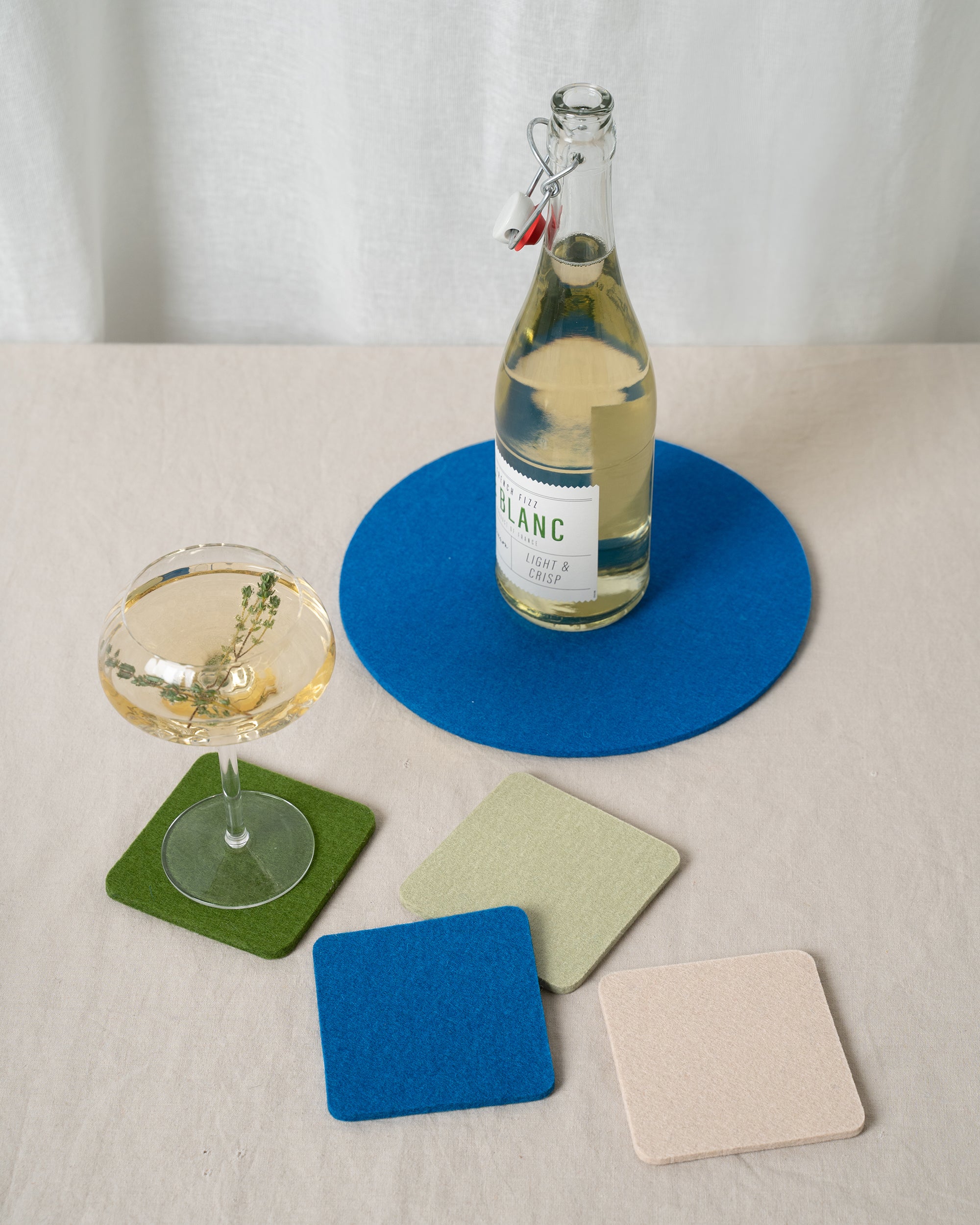 Bierfilzl Merino Wool Square Coaster Multi 4 Pack