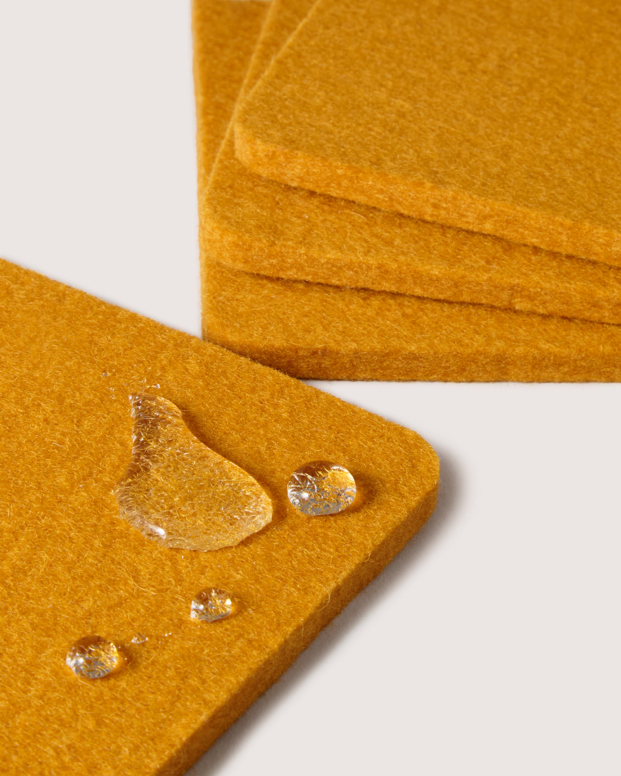 Bierfilzl Merino Wool Square Coaster Solid 4 Pack