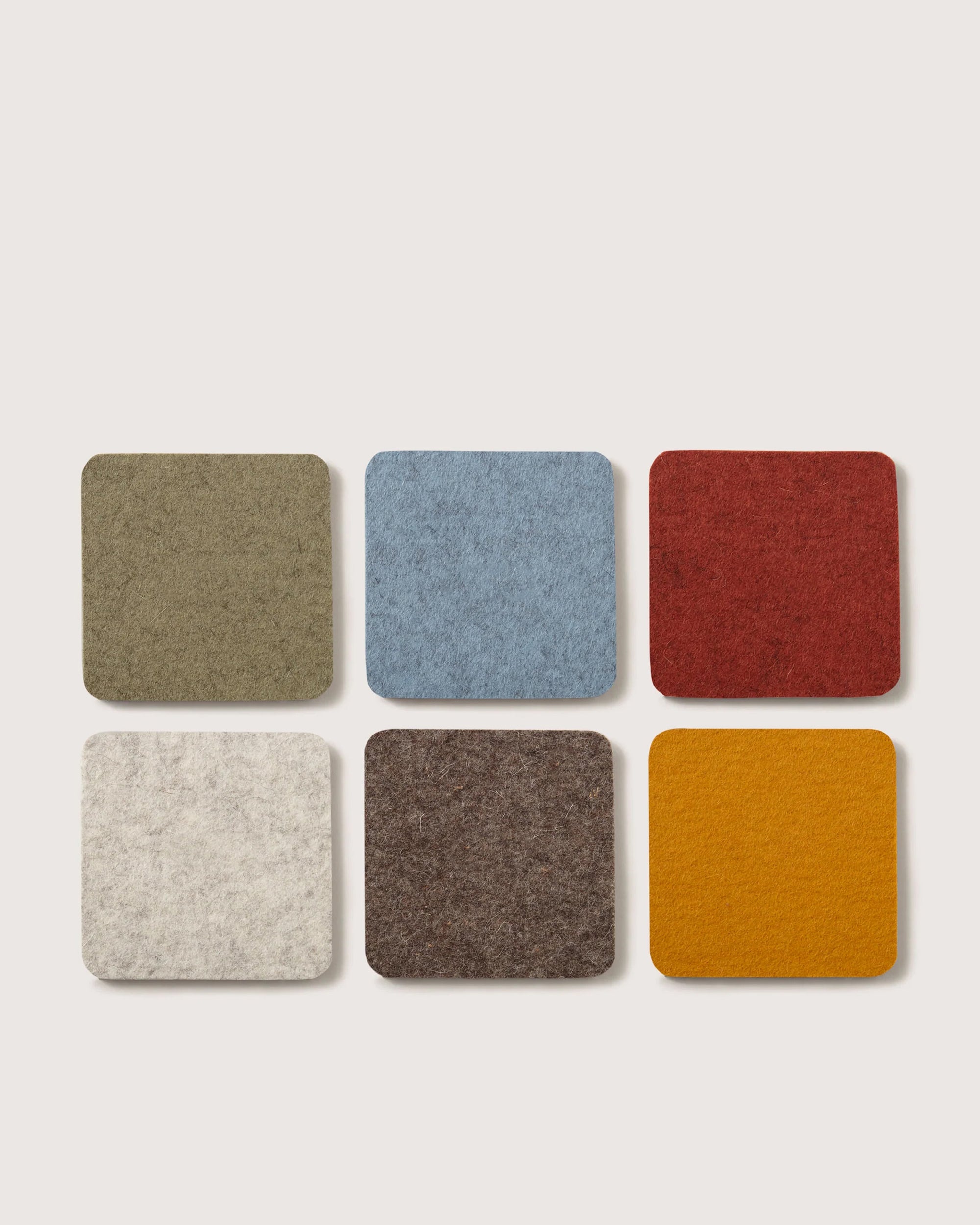 Bierfilzl Merino Wool Square Coaster Multi 6 Pack