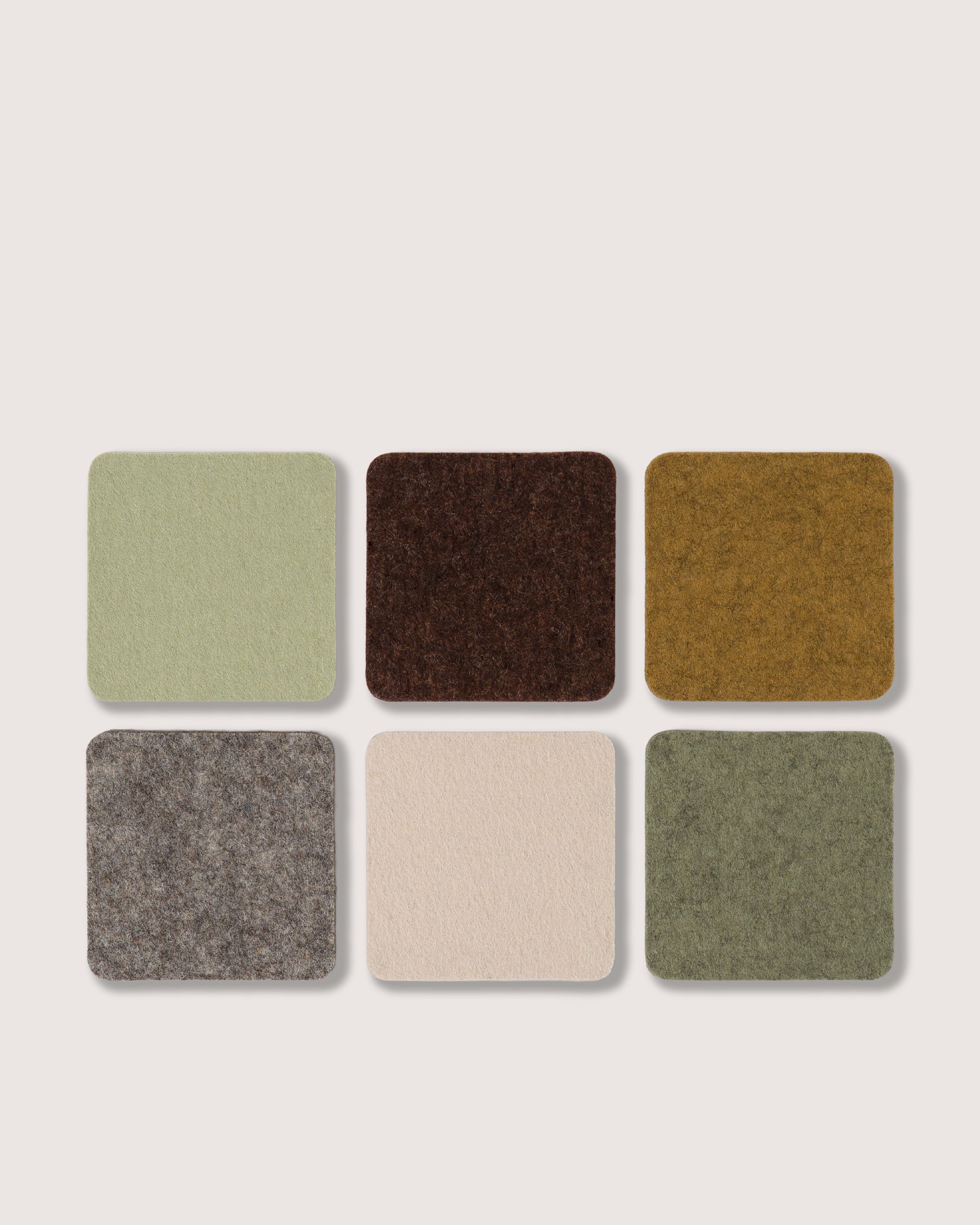 Bierfilzl Merino Wool Square Coaster Multi 6 Pack