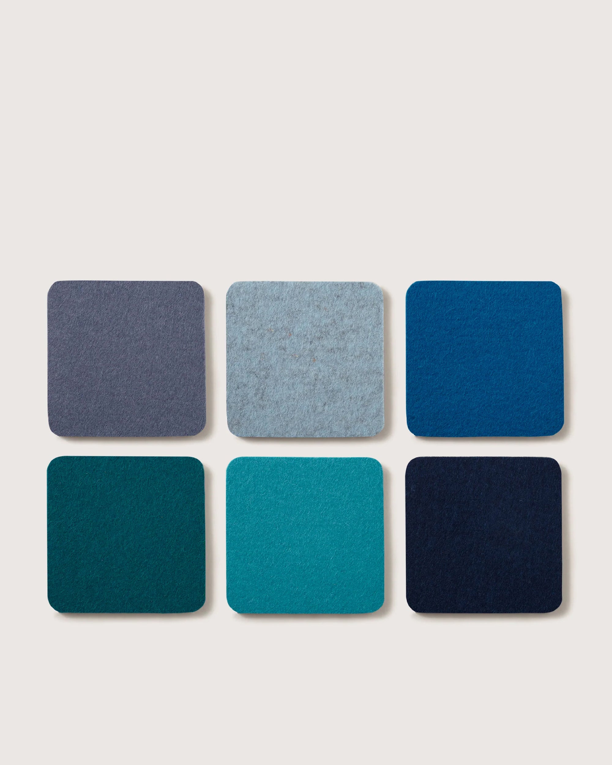 Bierfilzl Merino Wool Square Coaster Multi 6 Pack