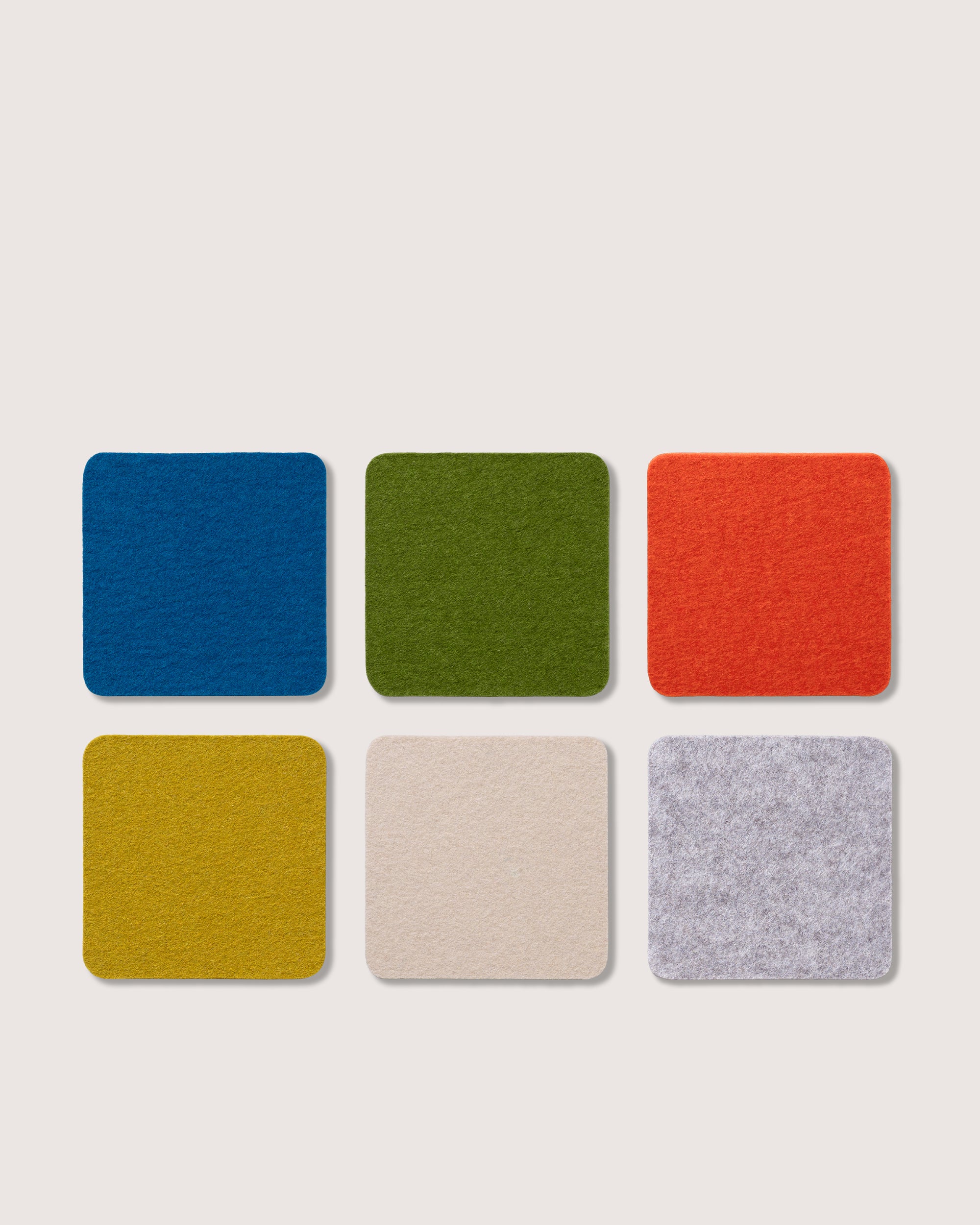 Bierfilzl Merino Wool Square Coaster Multi 6 Pack