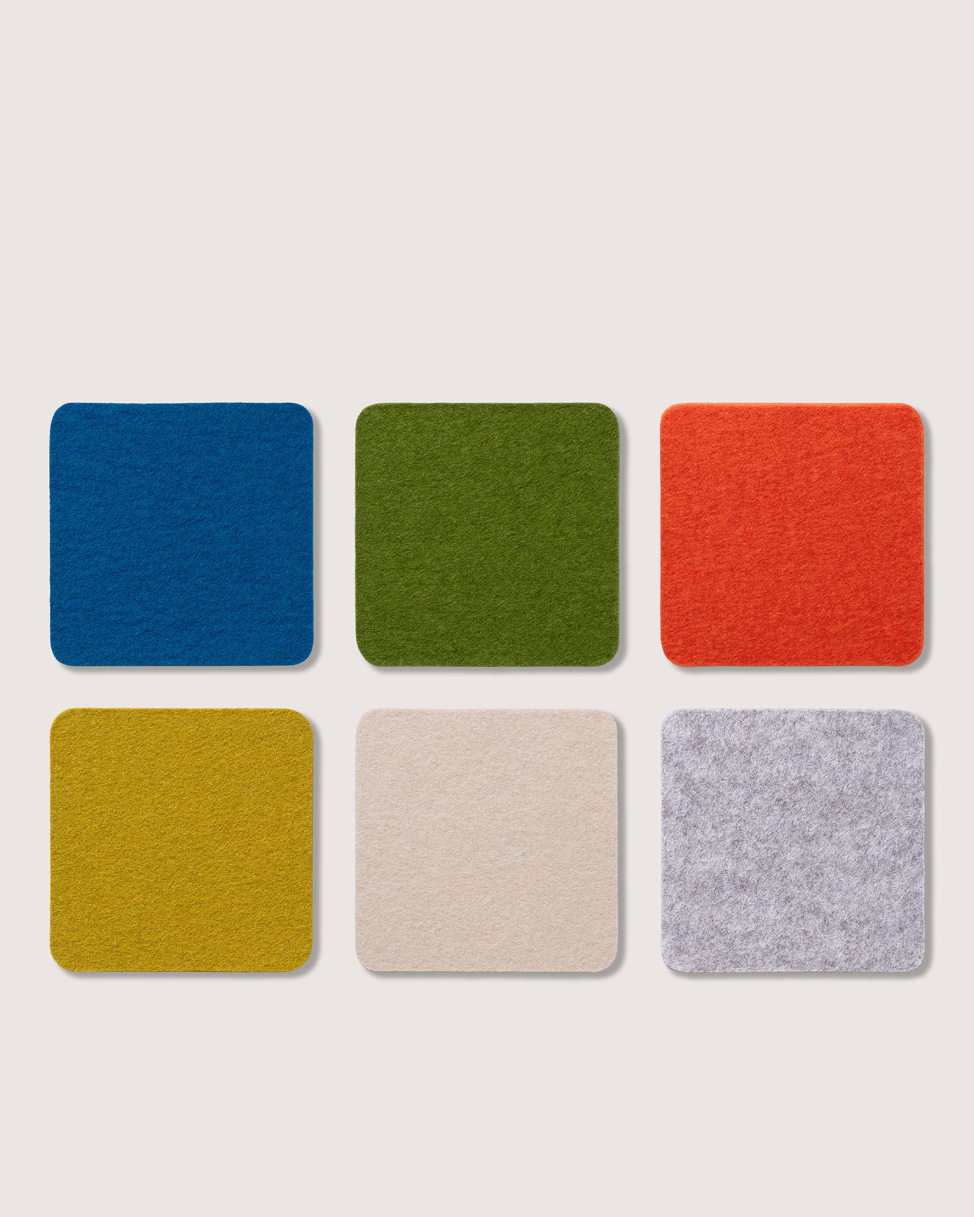 Bierfilzl Merino Wool Square Coaster Multi 6 Pack