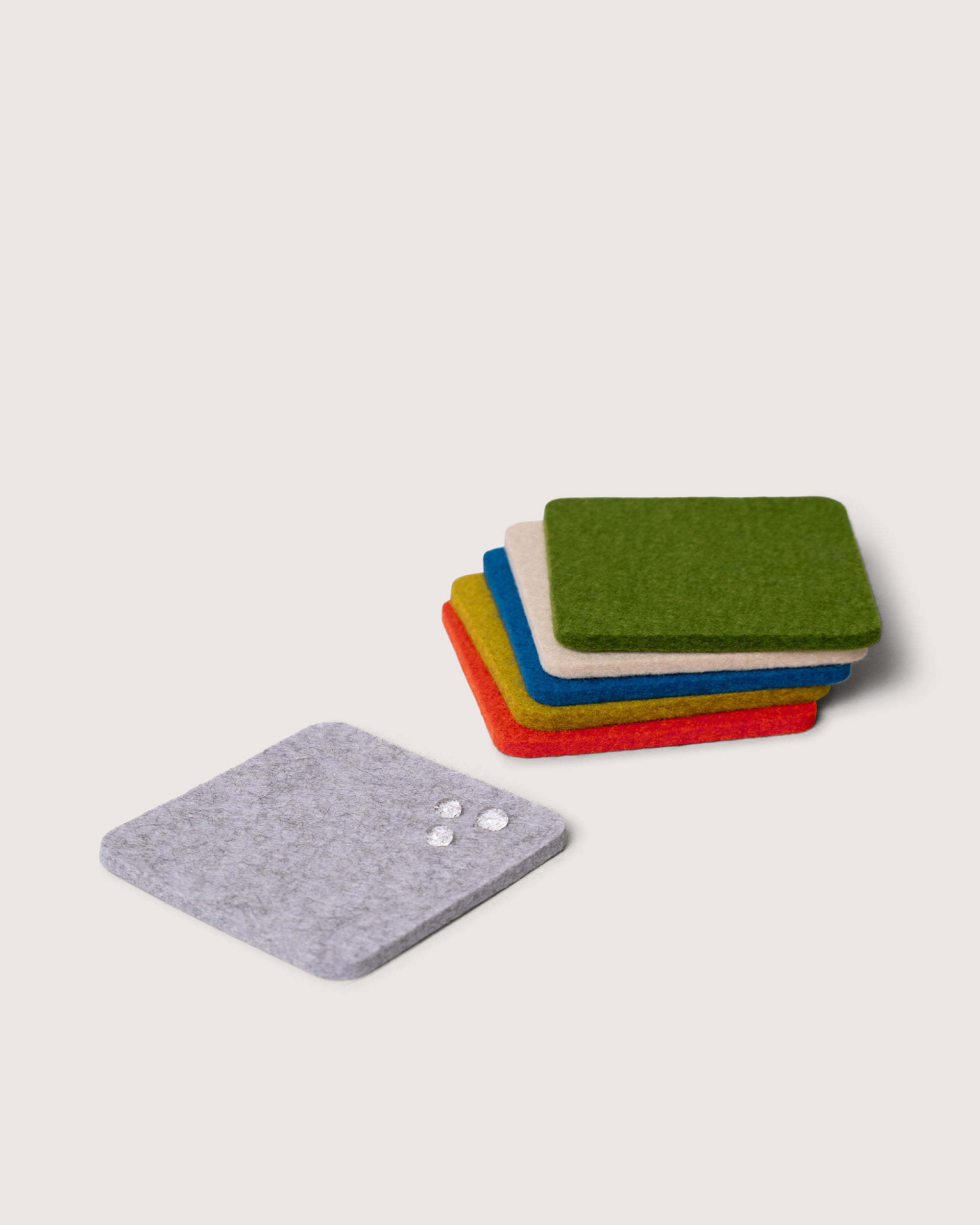 Bierfilzl Merino Wool Square Coaster Multi 6 Pack