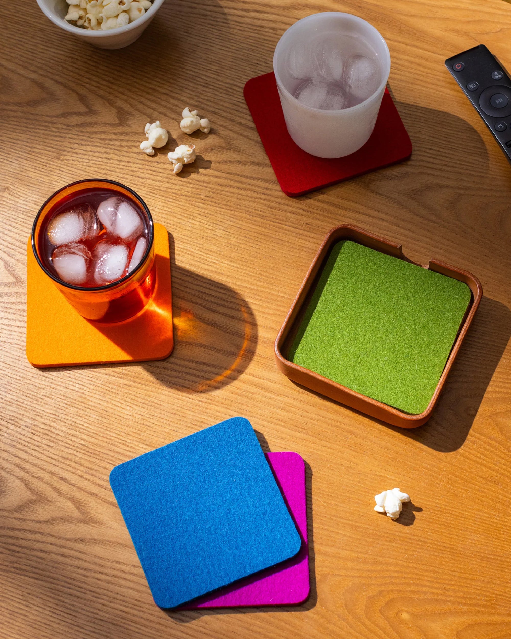 Bierfilzl Merino Wool Square Coaster Multi 6 Pack