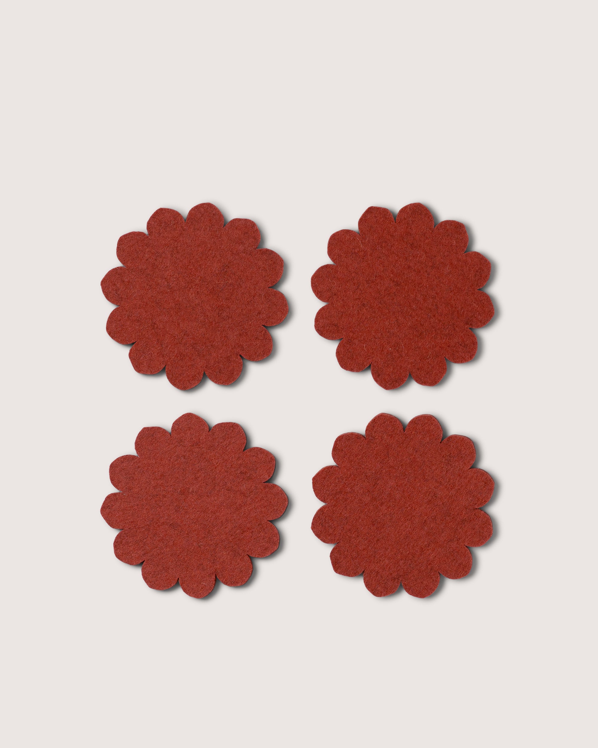 Crest Merino Wool Coaster Solid 4 Pack