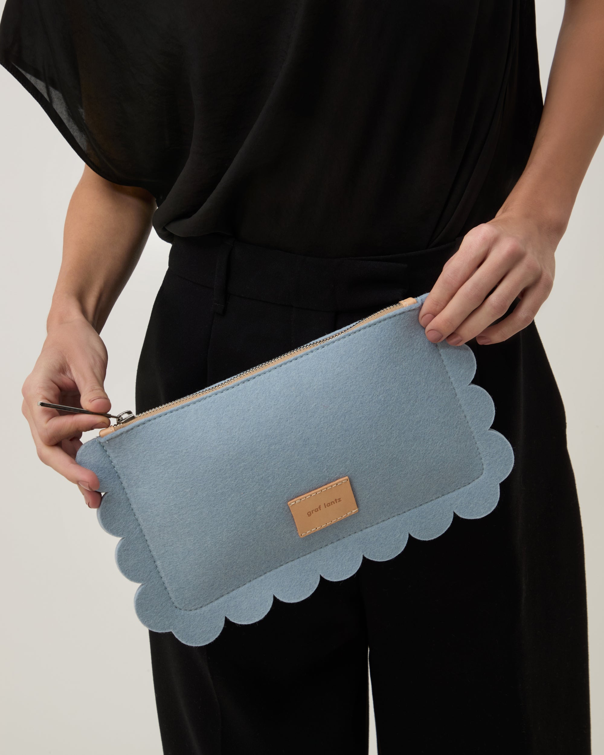 Deco Edge Merino Wool Pouch — Final Sale