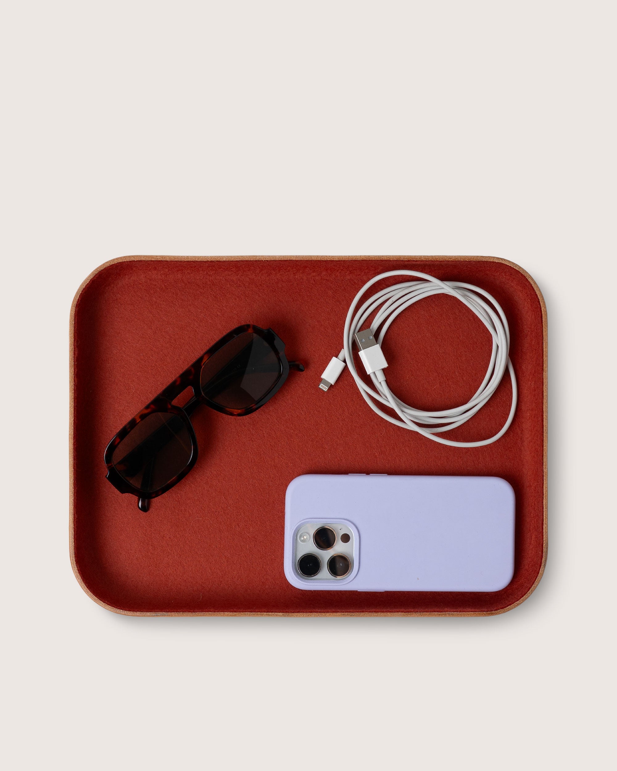 Kawabon Leather/Merino Wool Large Tray