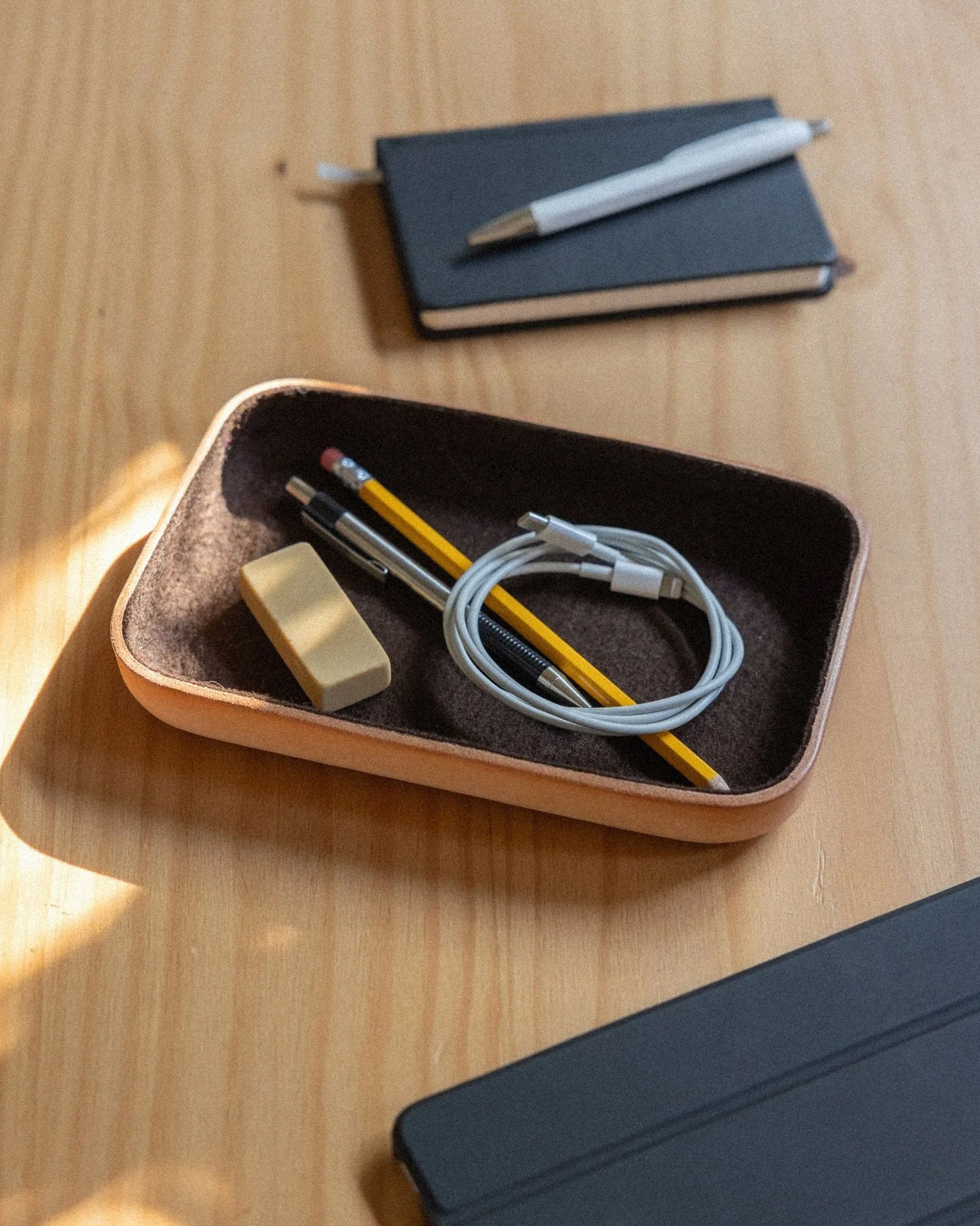 Kawabon Leather/Merino Wool Small Tray