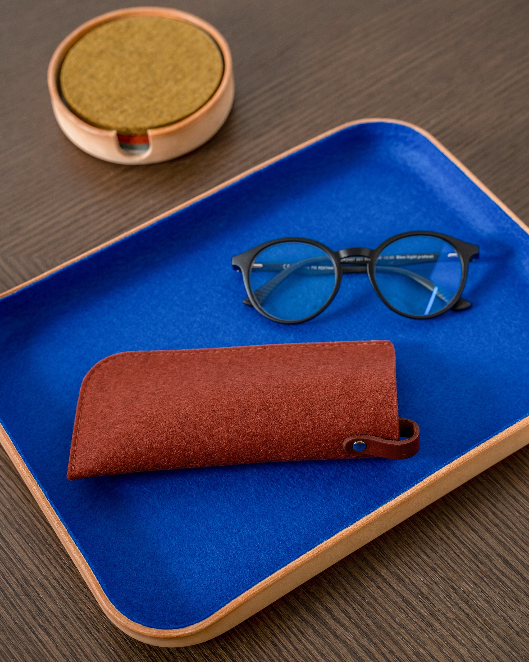 Kawabon Leather/Merino Wool Large Tray