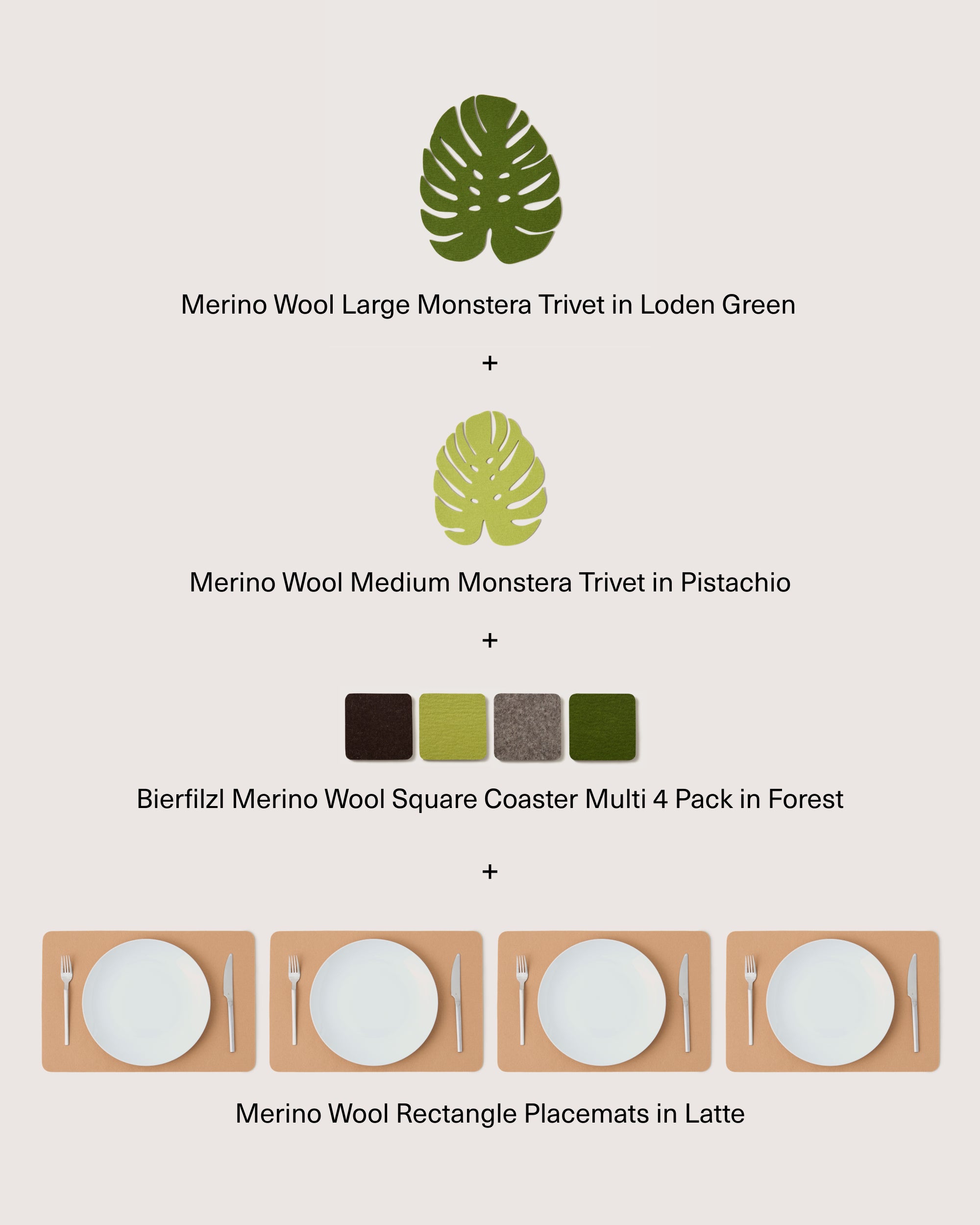Merino Wool Tabletop Set - Large