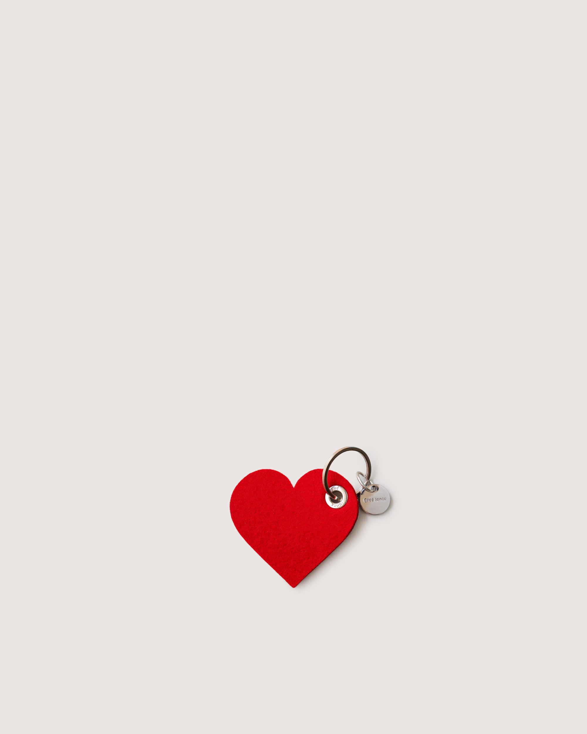 Merino Wool Heart Key Fob