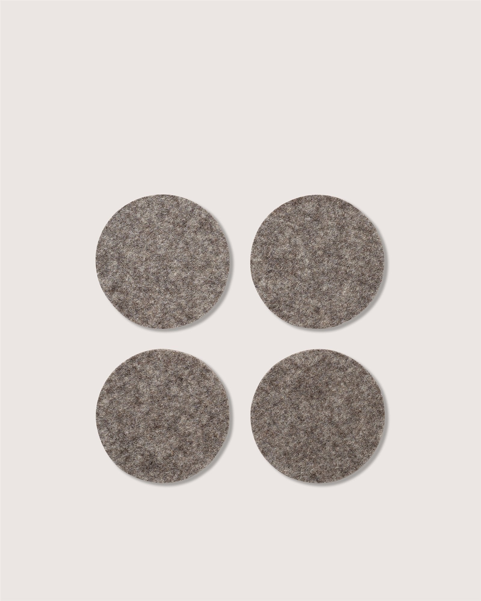 Bierfilzl Merino Wool Round Coaster Solid 4 Pack