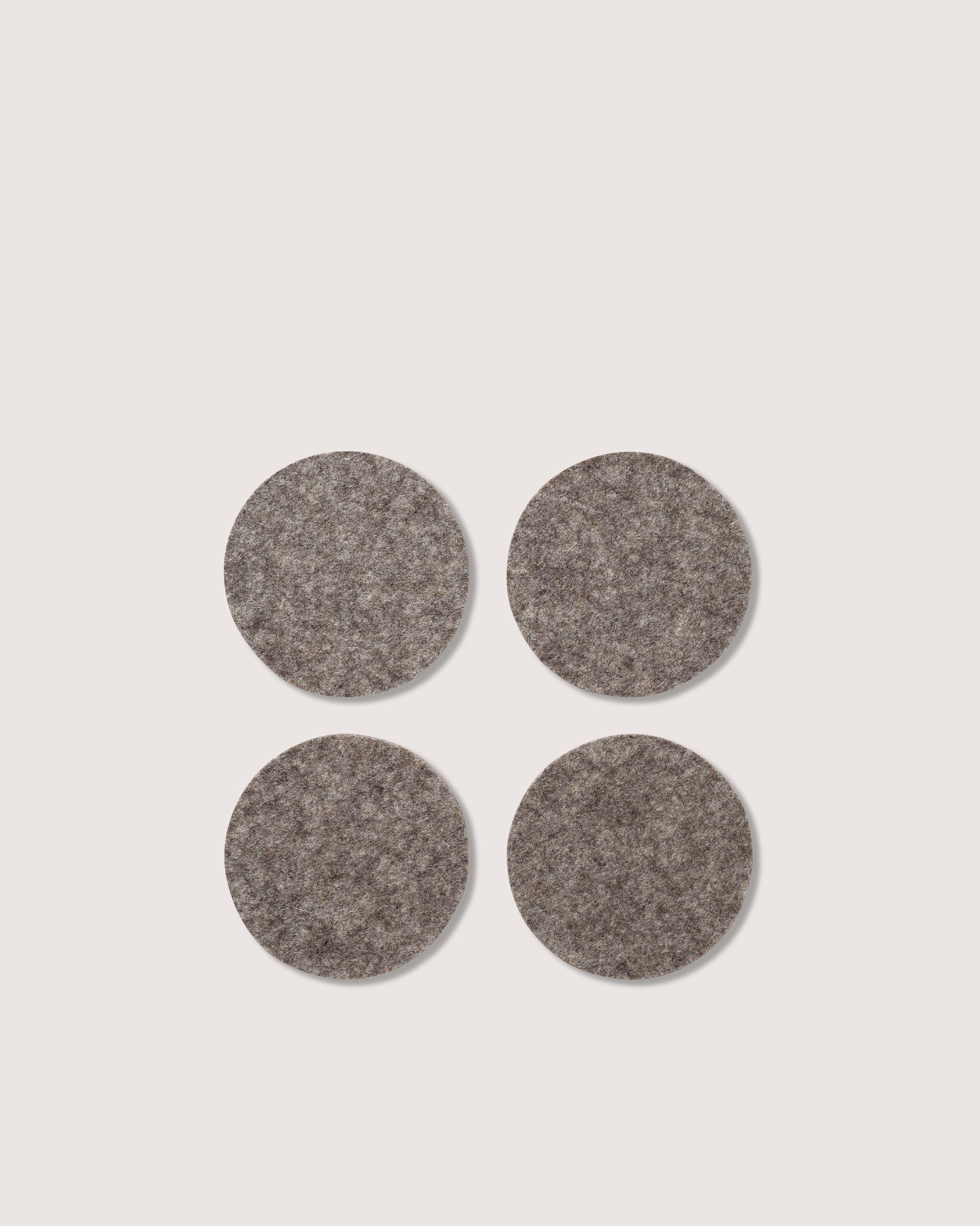Bierfilzl Merino Wool Round Coaster Solid 4 Pack