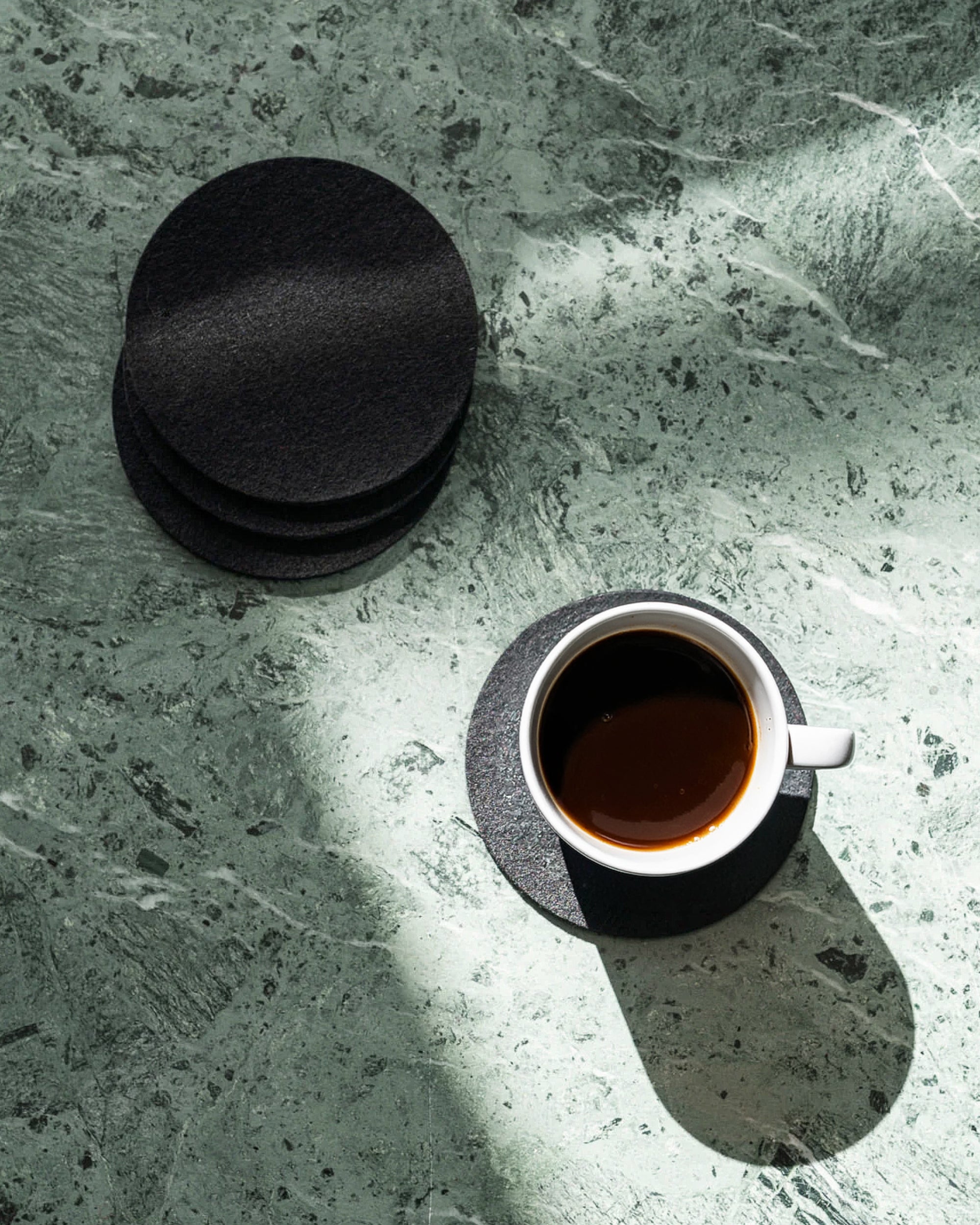 Bierfilzl Merino Wool Round Coaster Solid 4 Pack