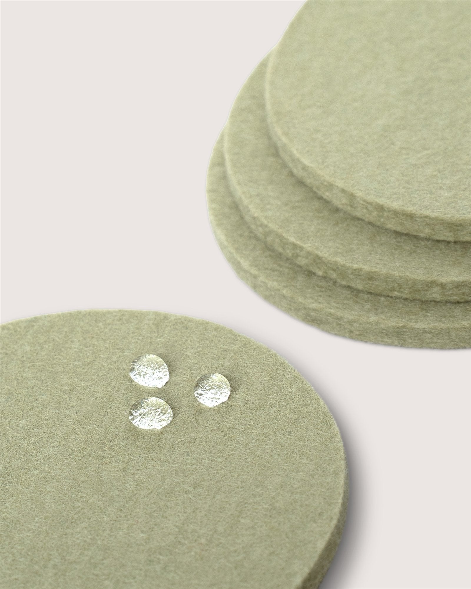 Bierfilzl Merino Wool Round Coaster Solid 4 Pack