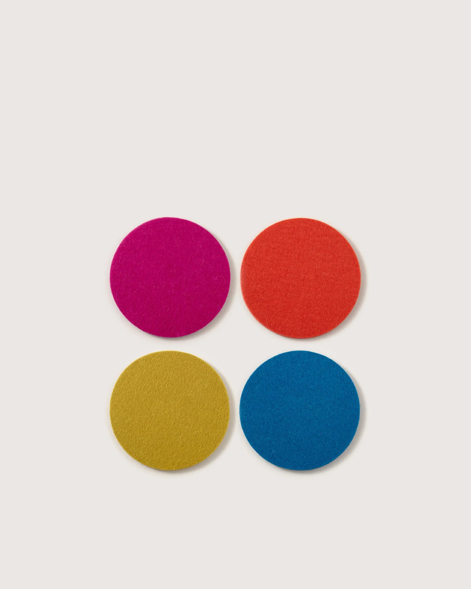 Bierfilzl Merino Wool Round Coaster Multi 4 Pack