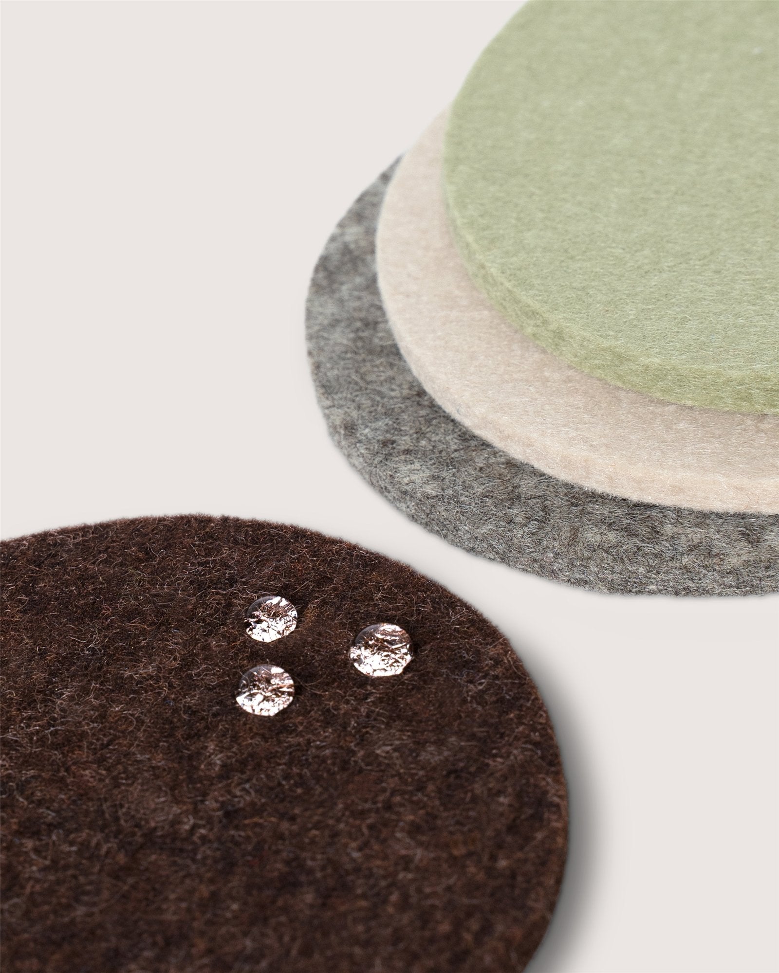 Bierfilzl Merino Wool Round Coaster Multi 4 Pack