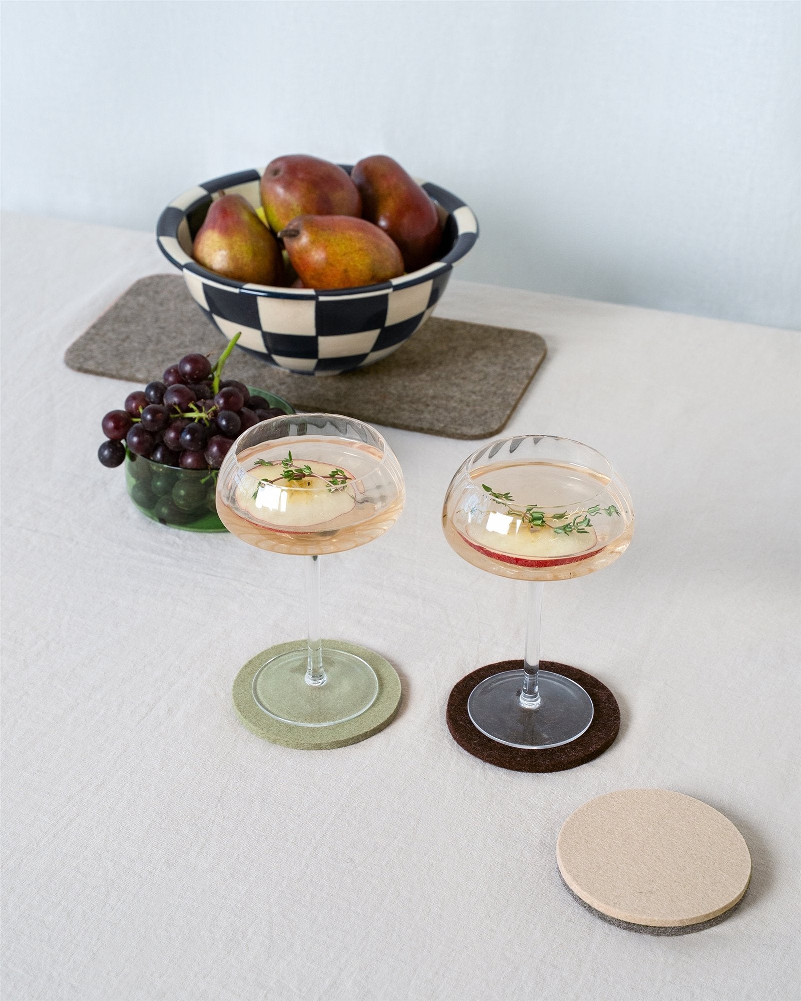 Bierfilzl Merino Wool Round Coaster Multi 4 Pack