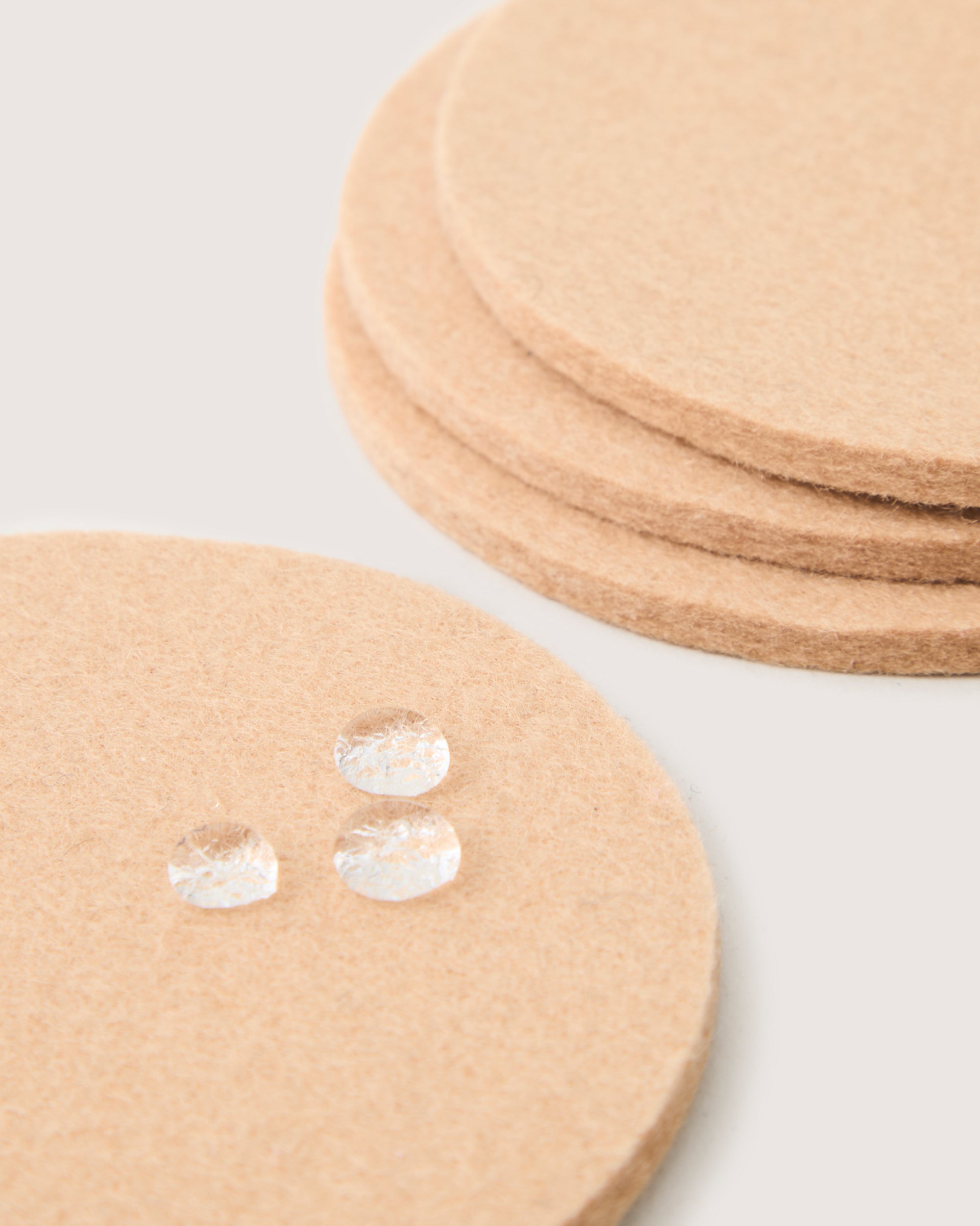 Bierfilzl Merino Wool Round Coaster Solid 4 Pack