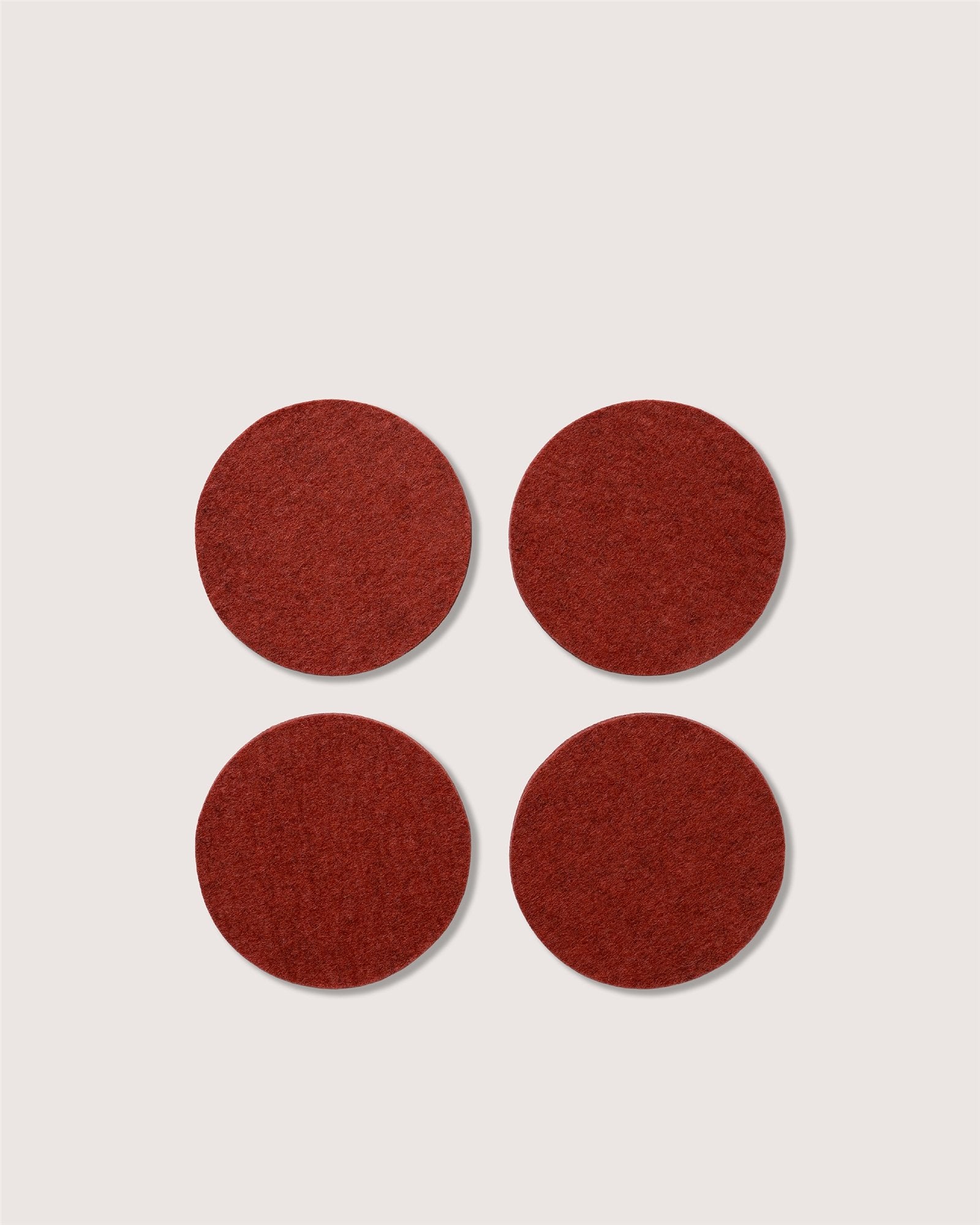 Bierfilzl Merino Wool Round Coaster Solid 4 Pack