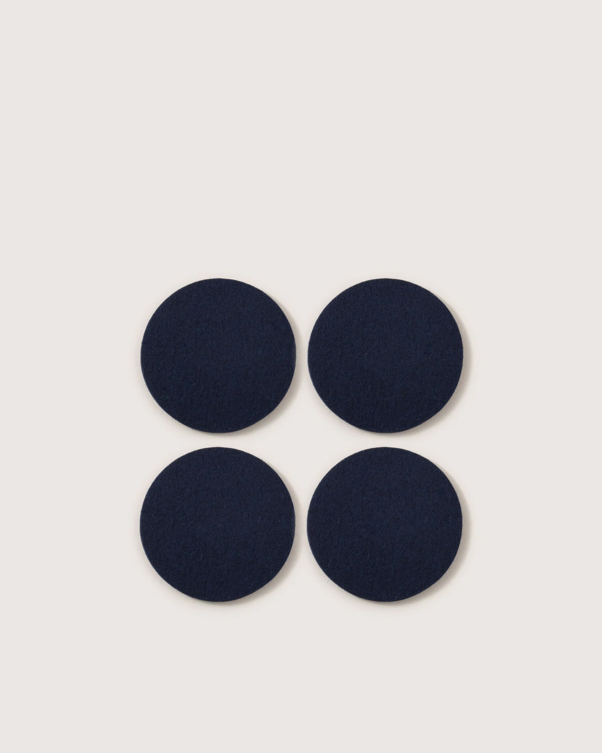 Bierfilzl Merino Wool Round Coaster Solid 4 Pack