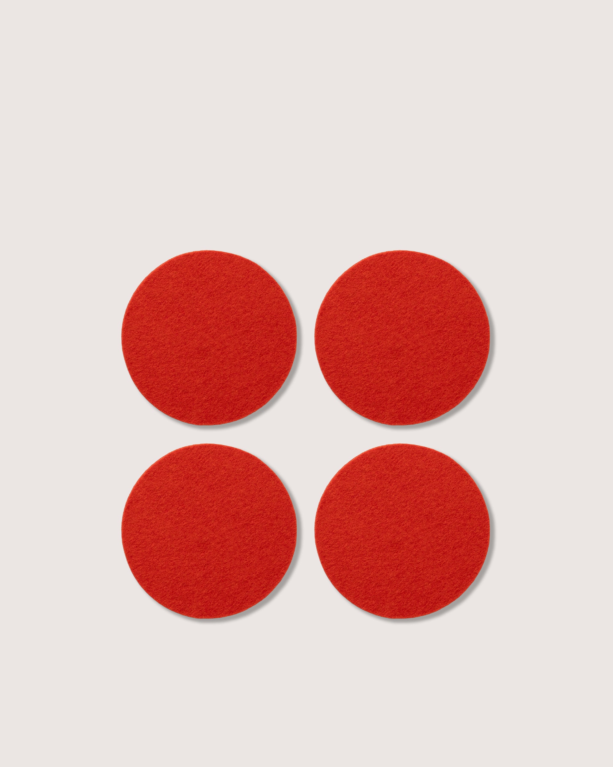 Bierfilzl Merino Wool Round Coaster Solid 4 Pack