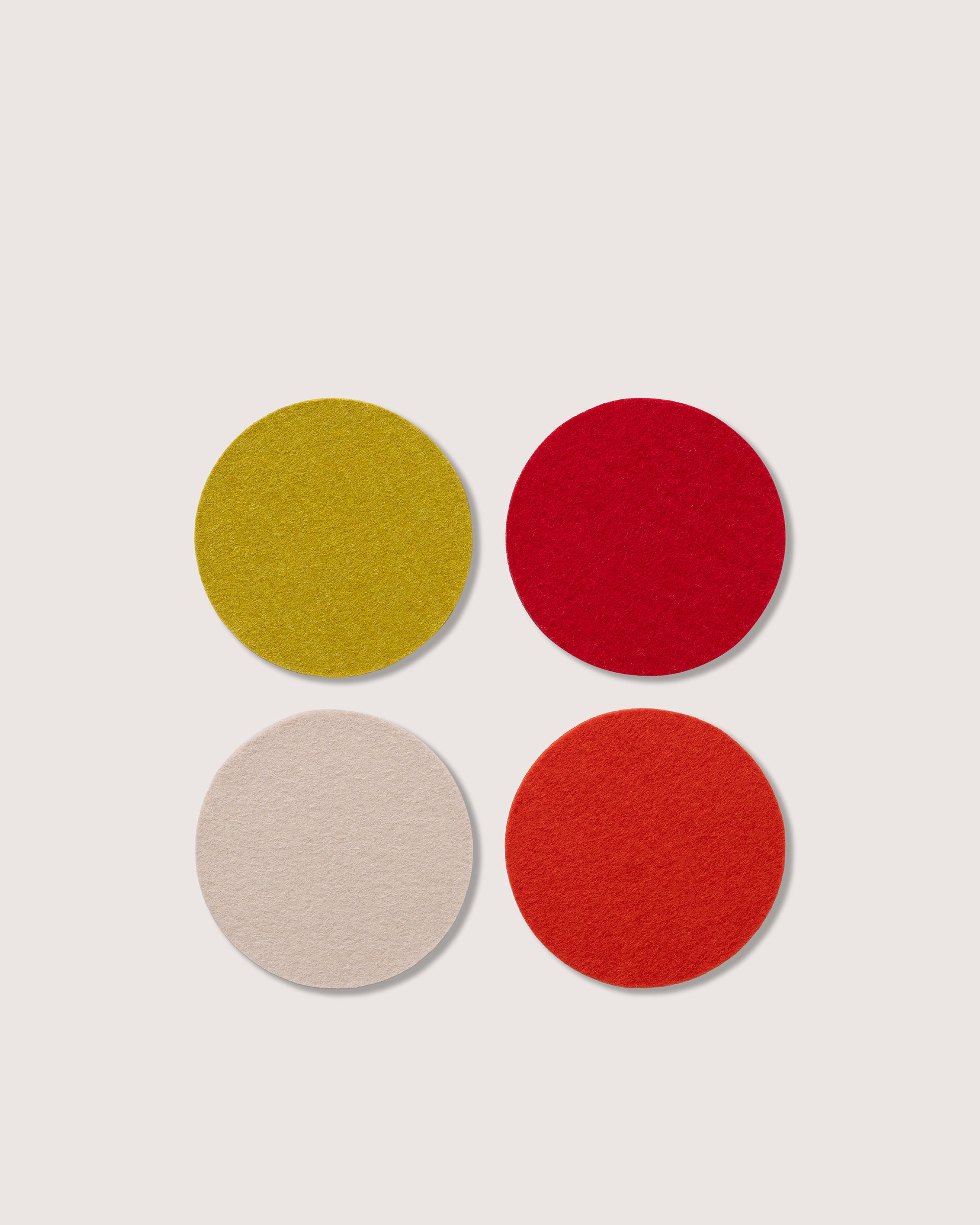 Bierfilzl Merino Wool Round Coaster Multi 4 Pack