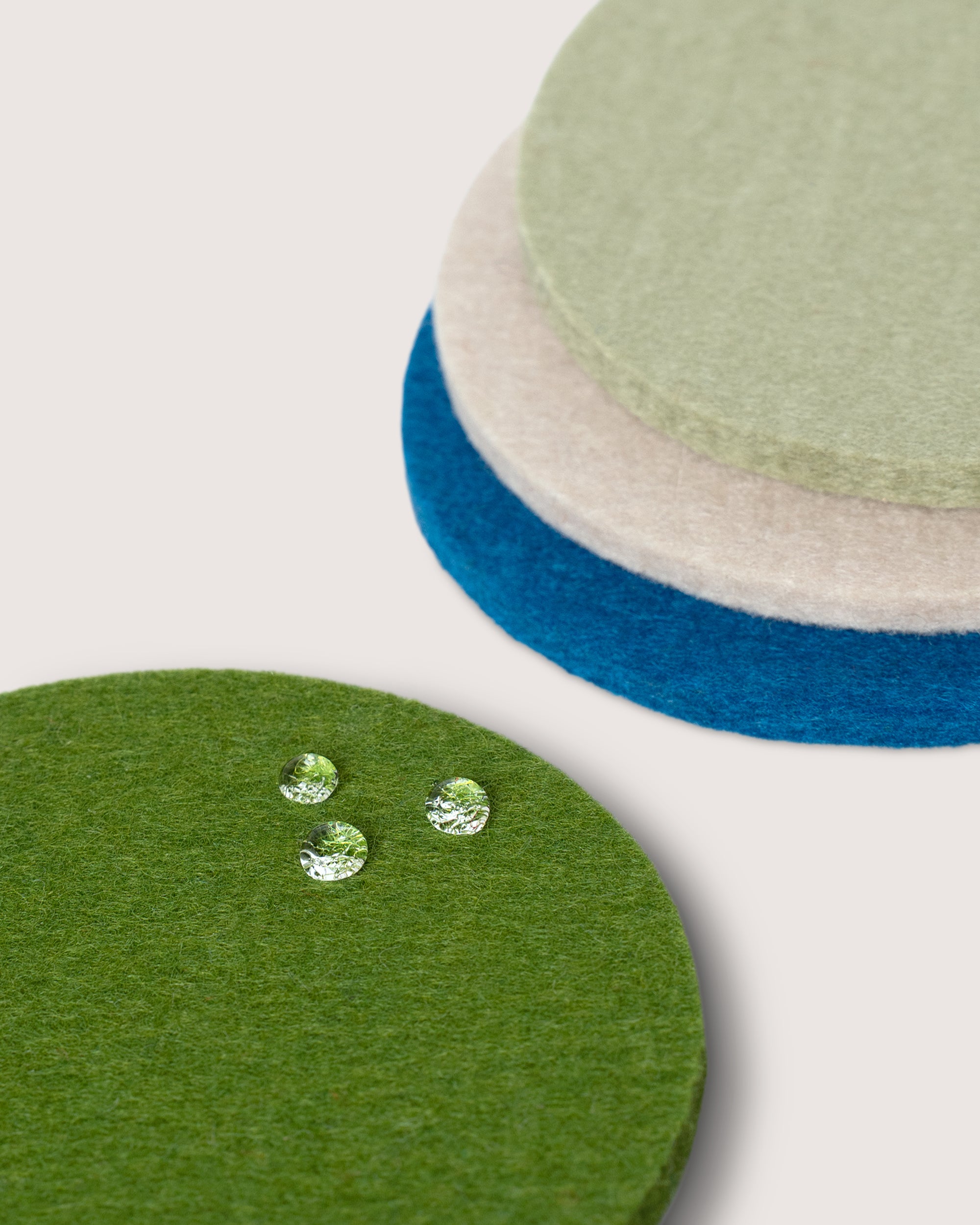 Bierfilzl Merino Wool Round Coaster Multi 4 Pack