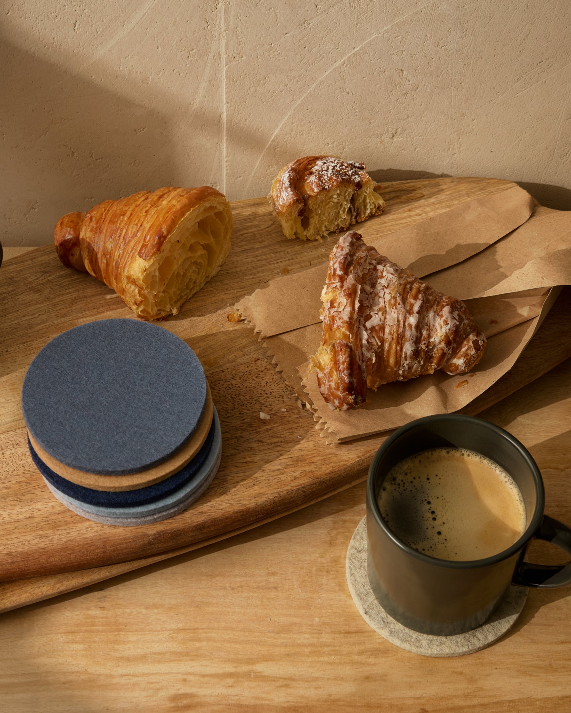 Bierfilzl Merino Wool Round Coaster Multi 6 Pack — Final Sale