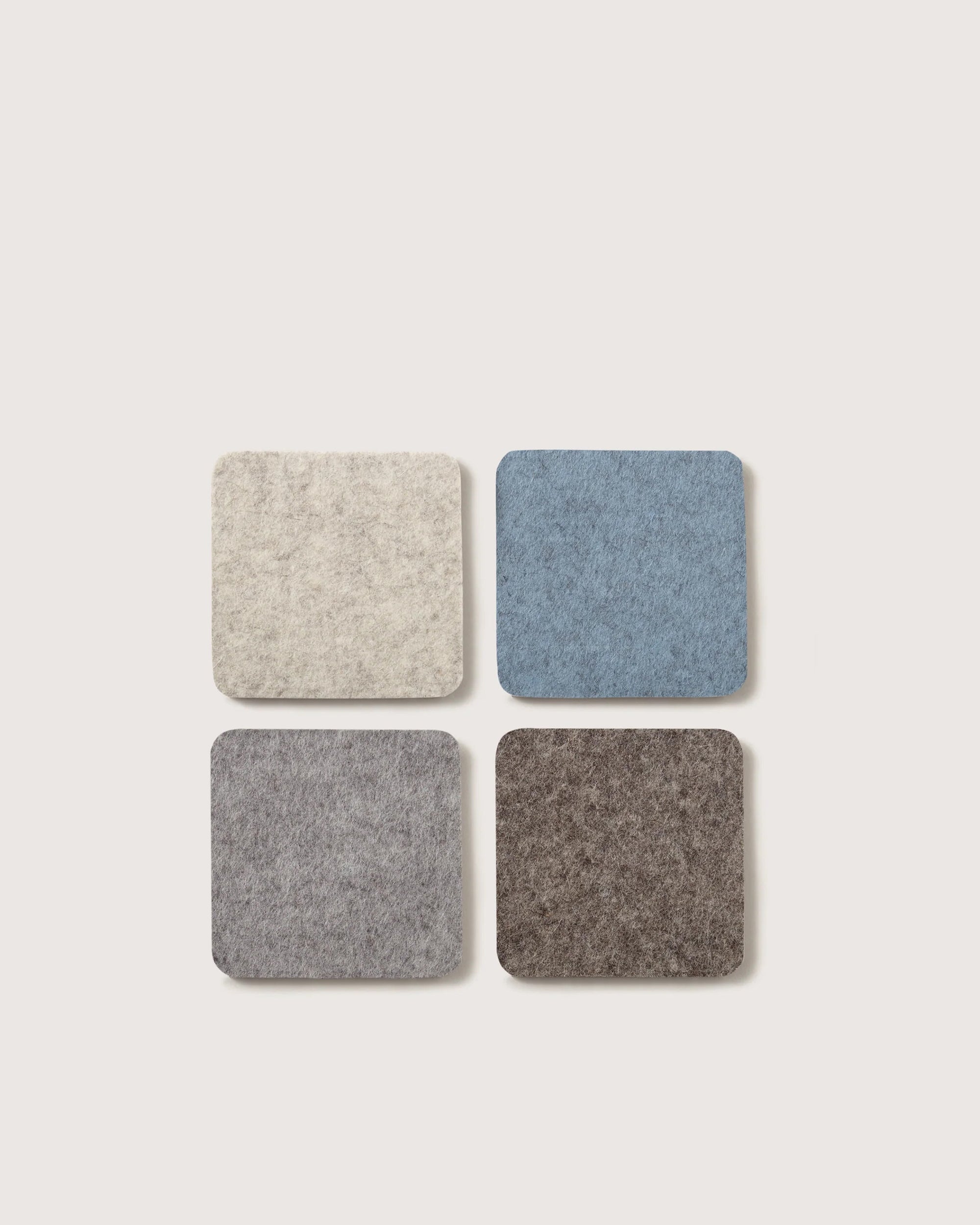 Bierfilzl Merino Wool Square Coaster Multi 4 Pack