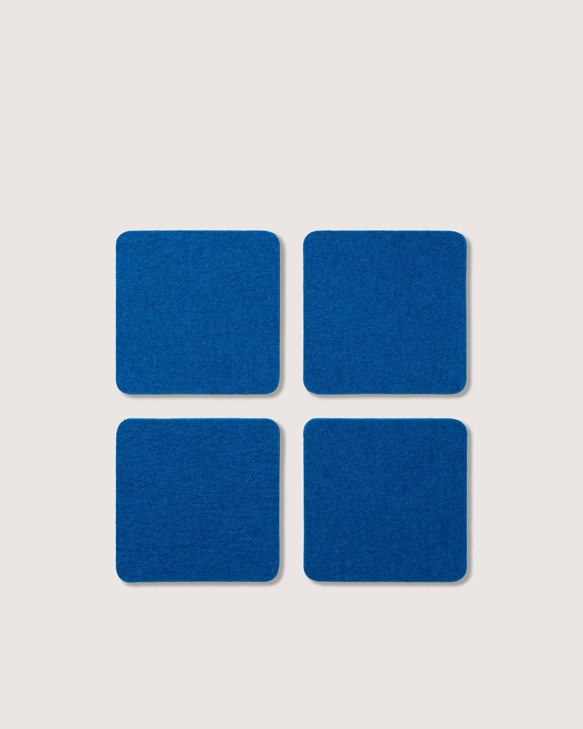 Bierfilzl Merino Wool Square Coaster Solid 4 Pack