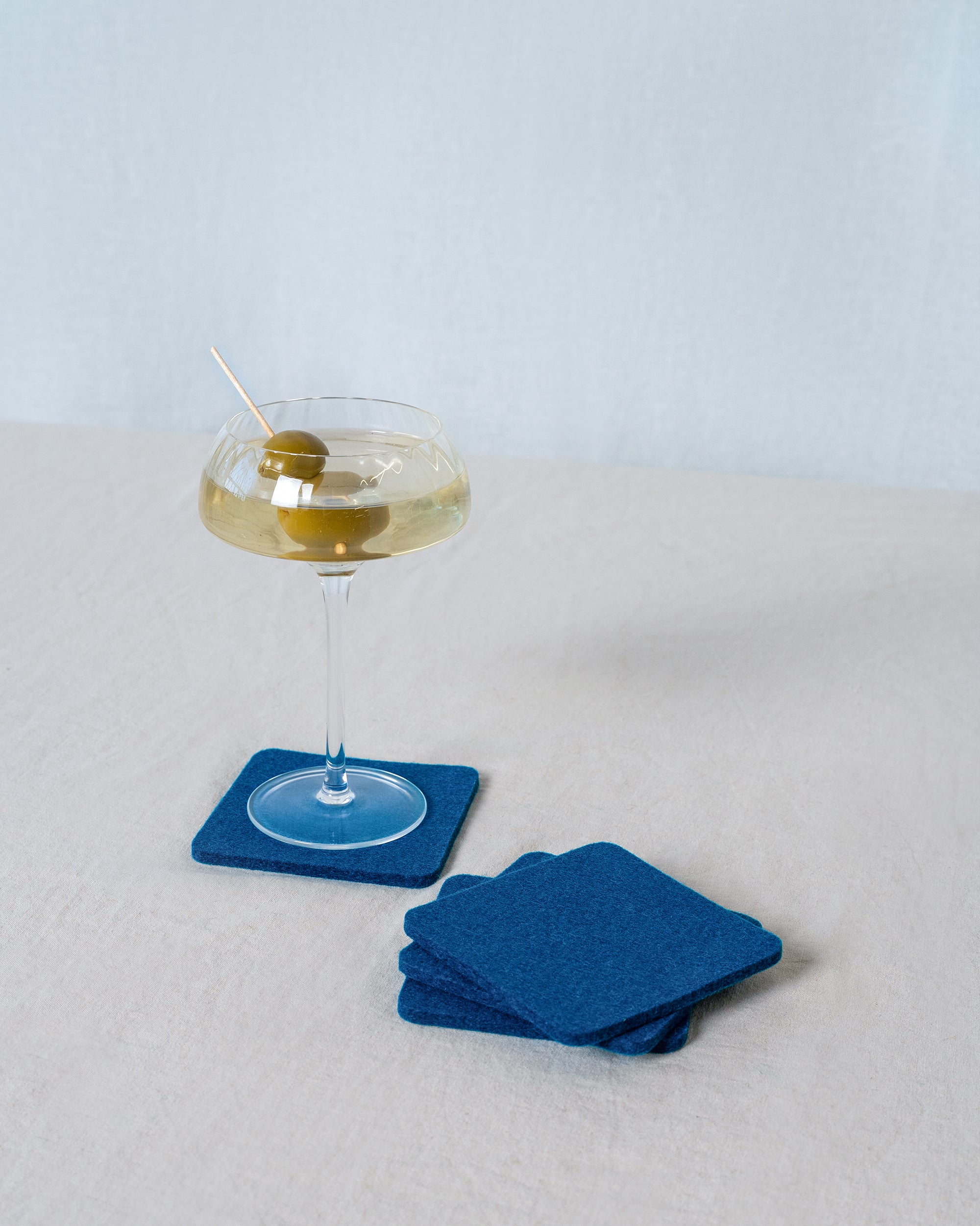 Bierfilzl Merino Wool Square Coaster Solid 4 Pack
