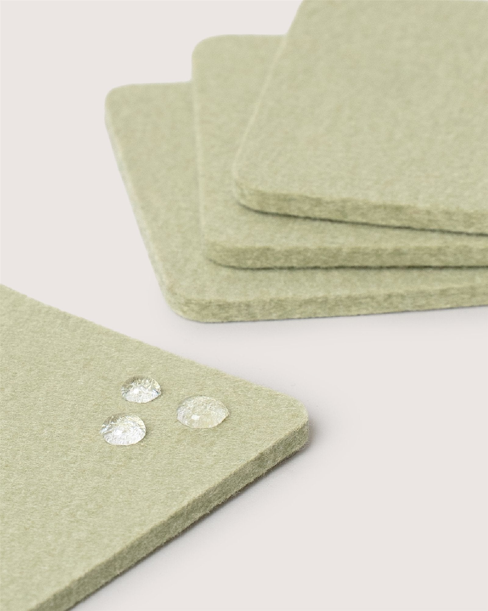 Bierfilzl Merino Wool Square Coaster Solid 4 Pack
